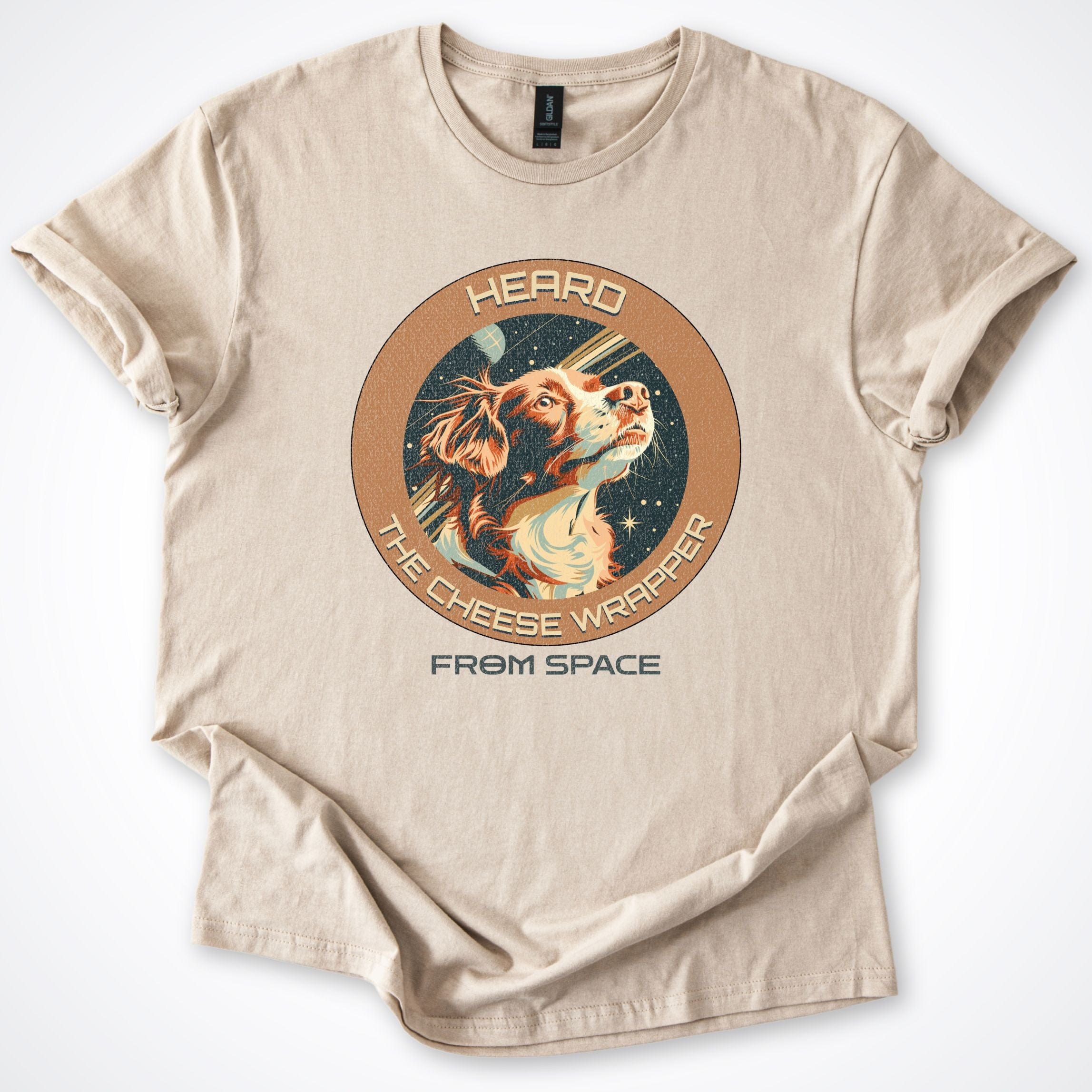 T-Shirt Sand / S Toller Heard the Cheese Wrapper T-Shirt ReallyintoDogs