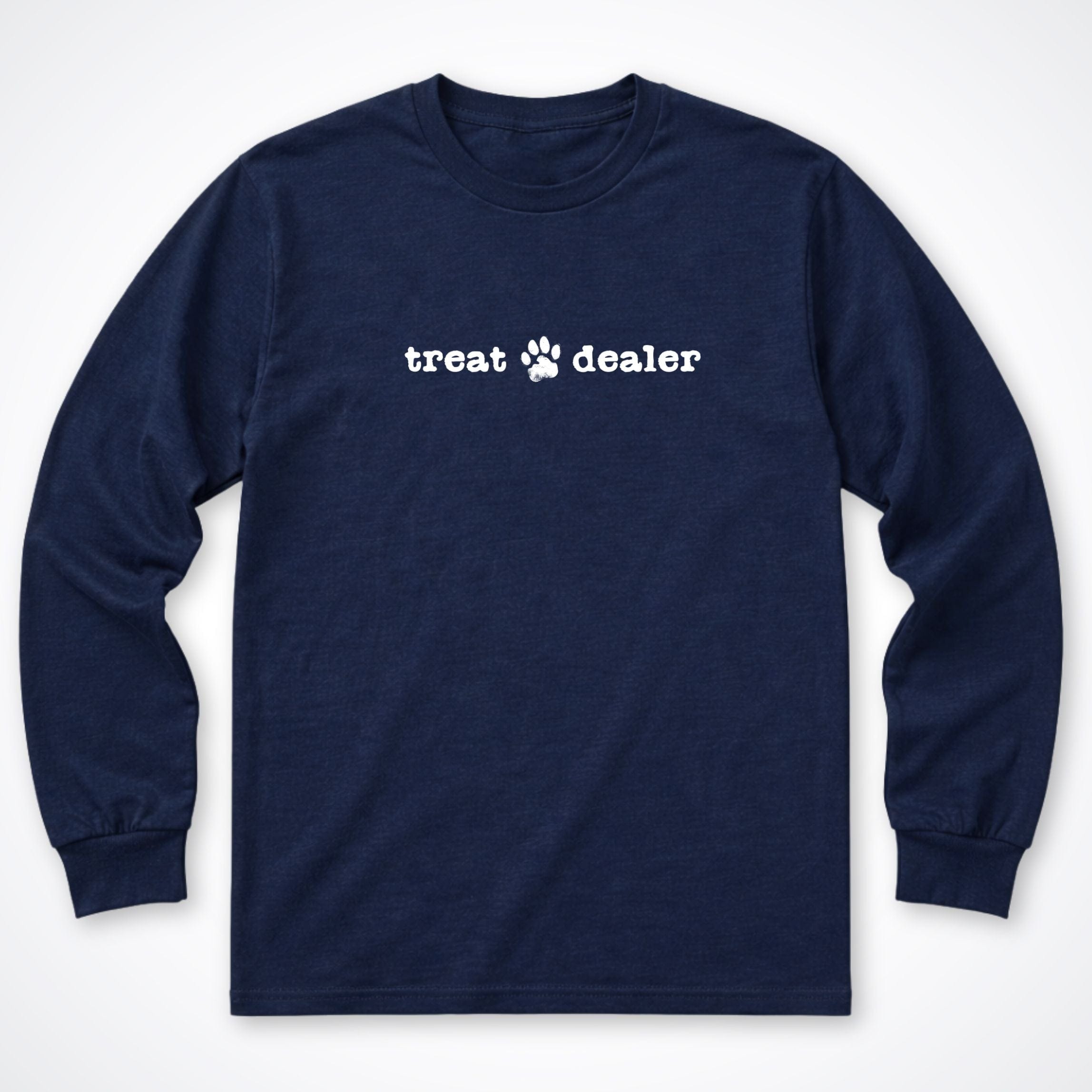 Long-sleeve S / Navy Treat Dealer Long Sleeve Shirt ReallyintoDogs