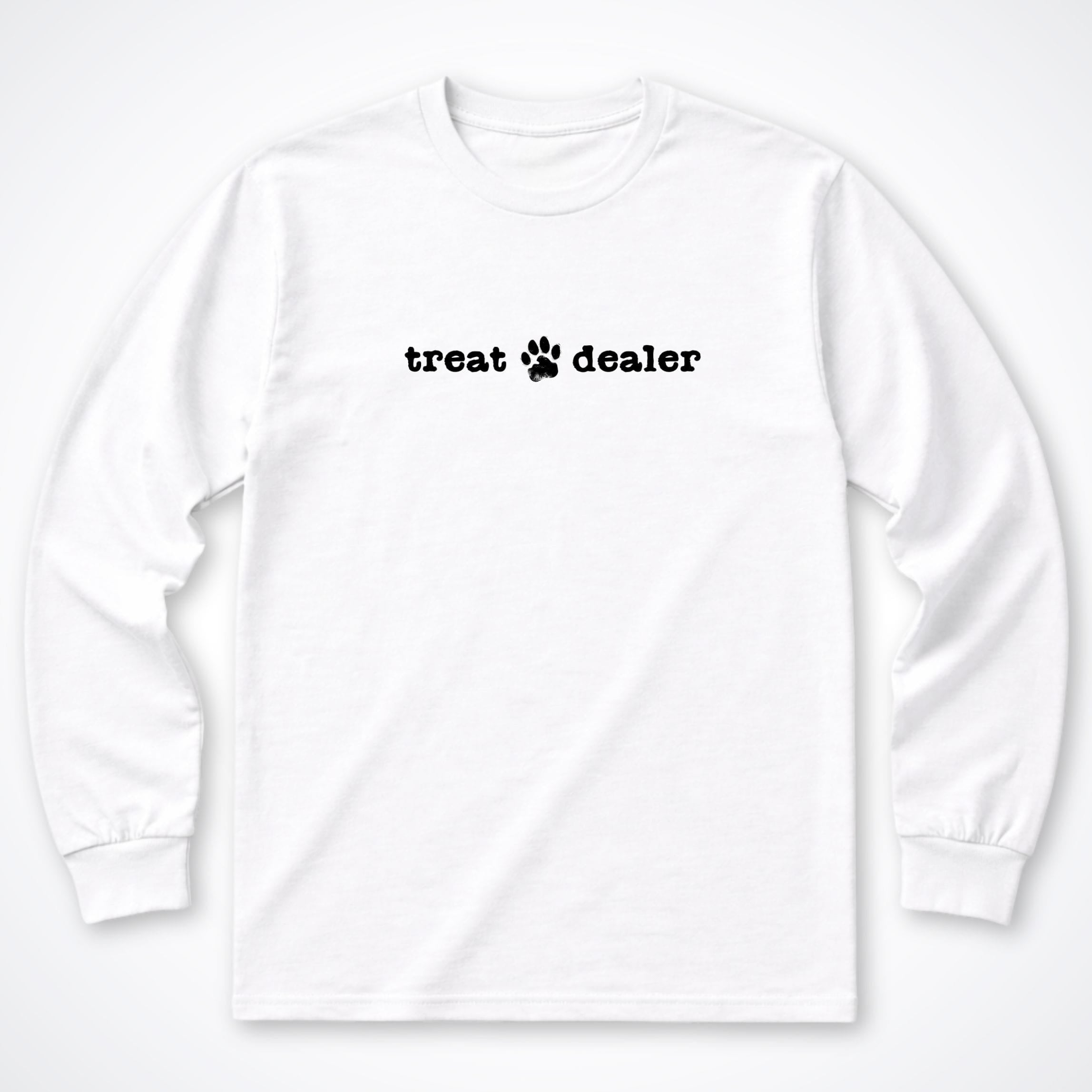Long-sleeve S / White Treat Dealer Long Sleeve Shirt ReallyintoDogs