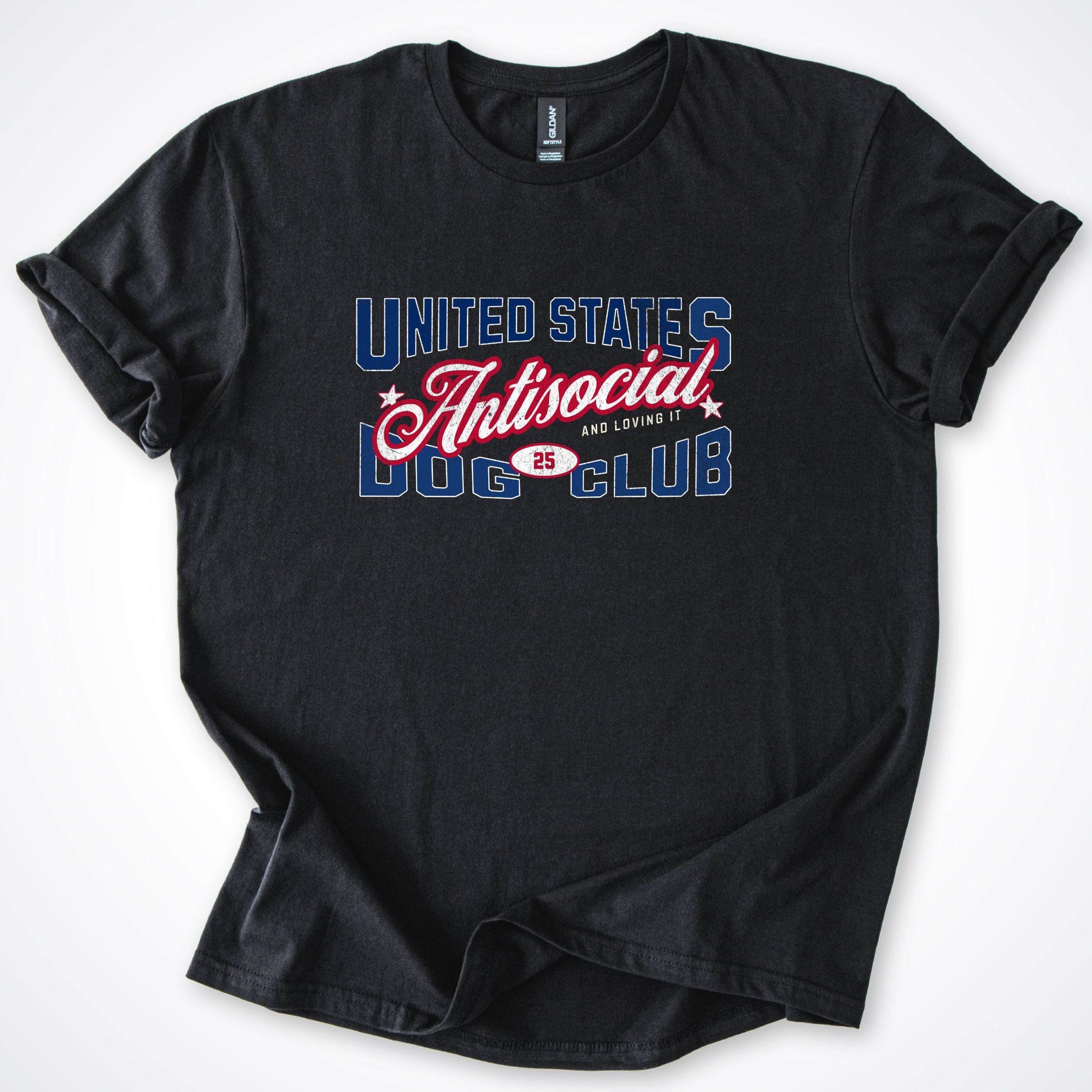 T-Shirt Black / S United States Antisocial Dog Club T-Shirt ReallyintoDogs