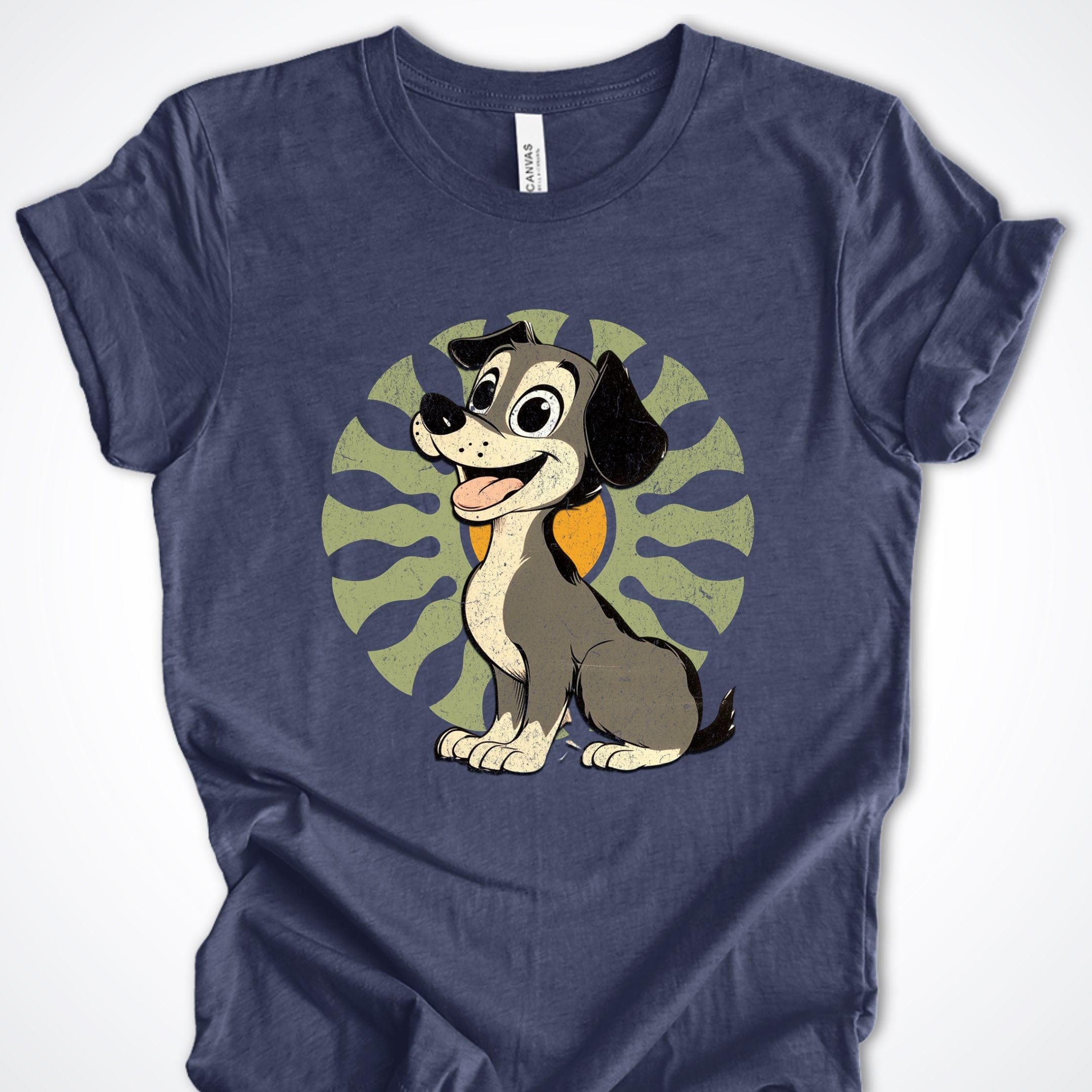 T-Shirt Heather Navy / S Vintage Pup Clueless Premium Unisex T-Shirt ReallyintoDogs