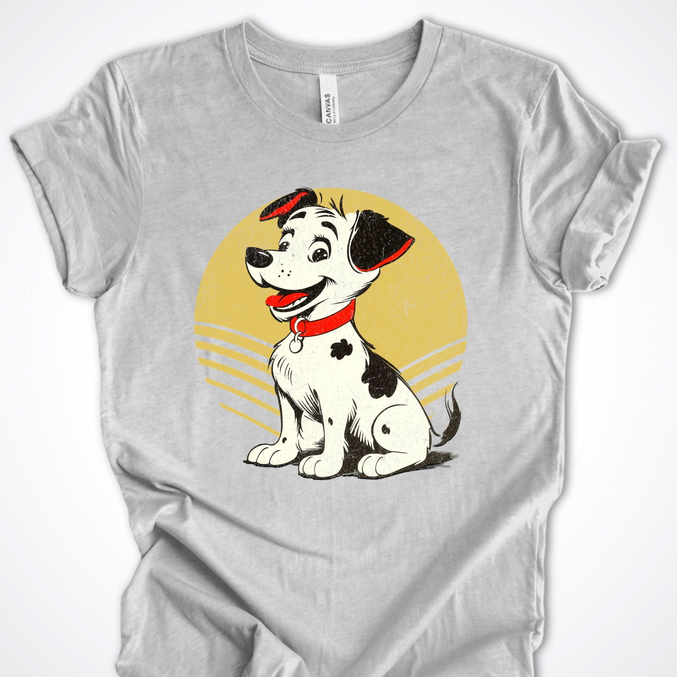 T-Shirt Athletic Heather / S Vintage Pup Dalmatian Premium Unisex T-Shirt ReallyintoDogs