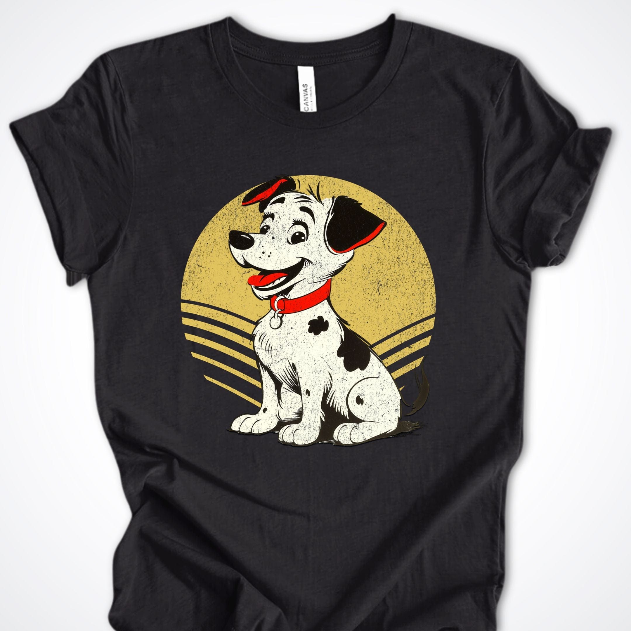 T-Shirt Black Heather / S Vintage Pup Dalmatian Premium Unisex T-Shirt ReallyintoDogs