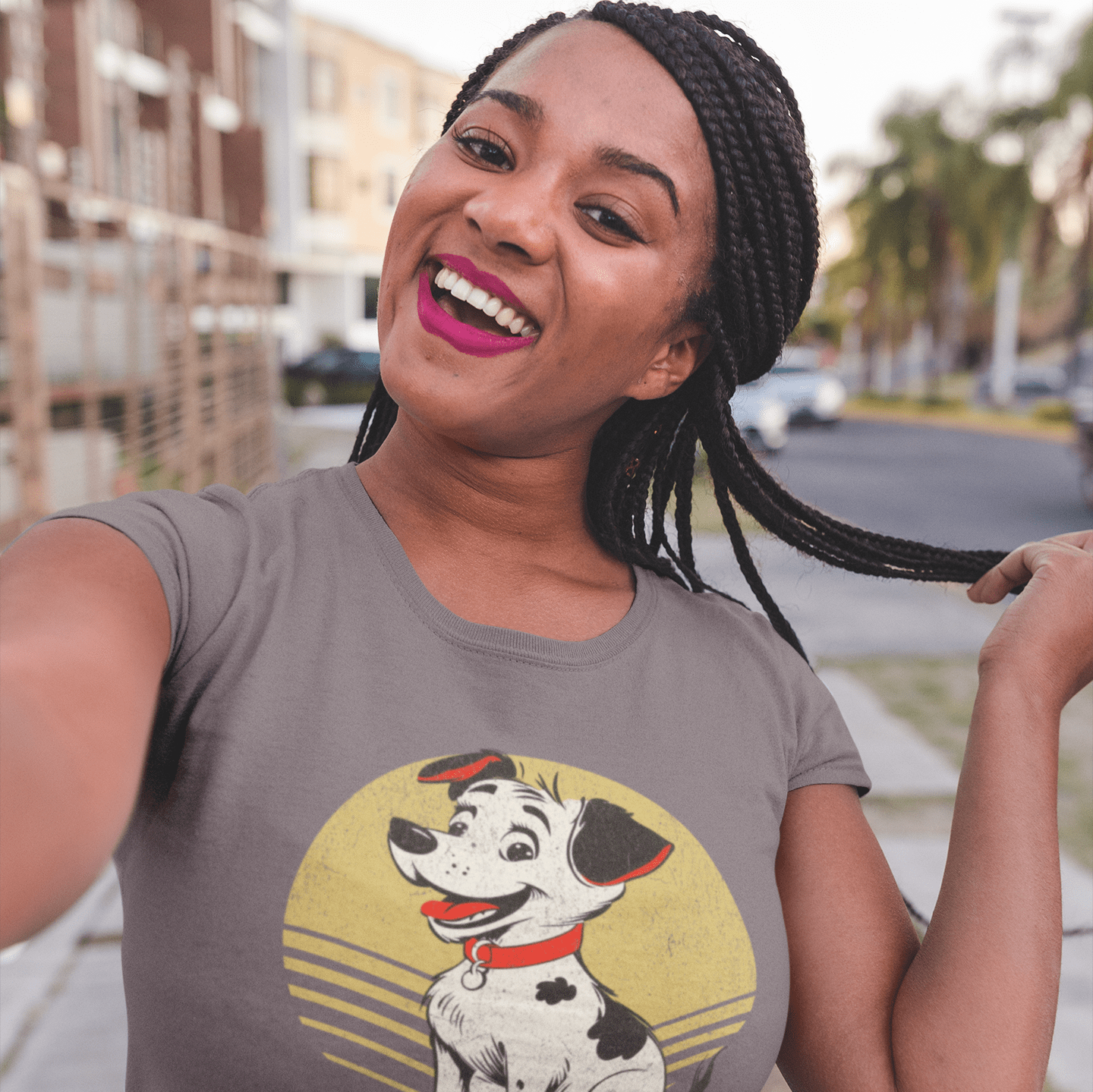 T-Shirt Vintage Pup Dalmatian Premium Unisex T-Shirt ReallyintoDogs