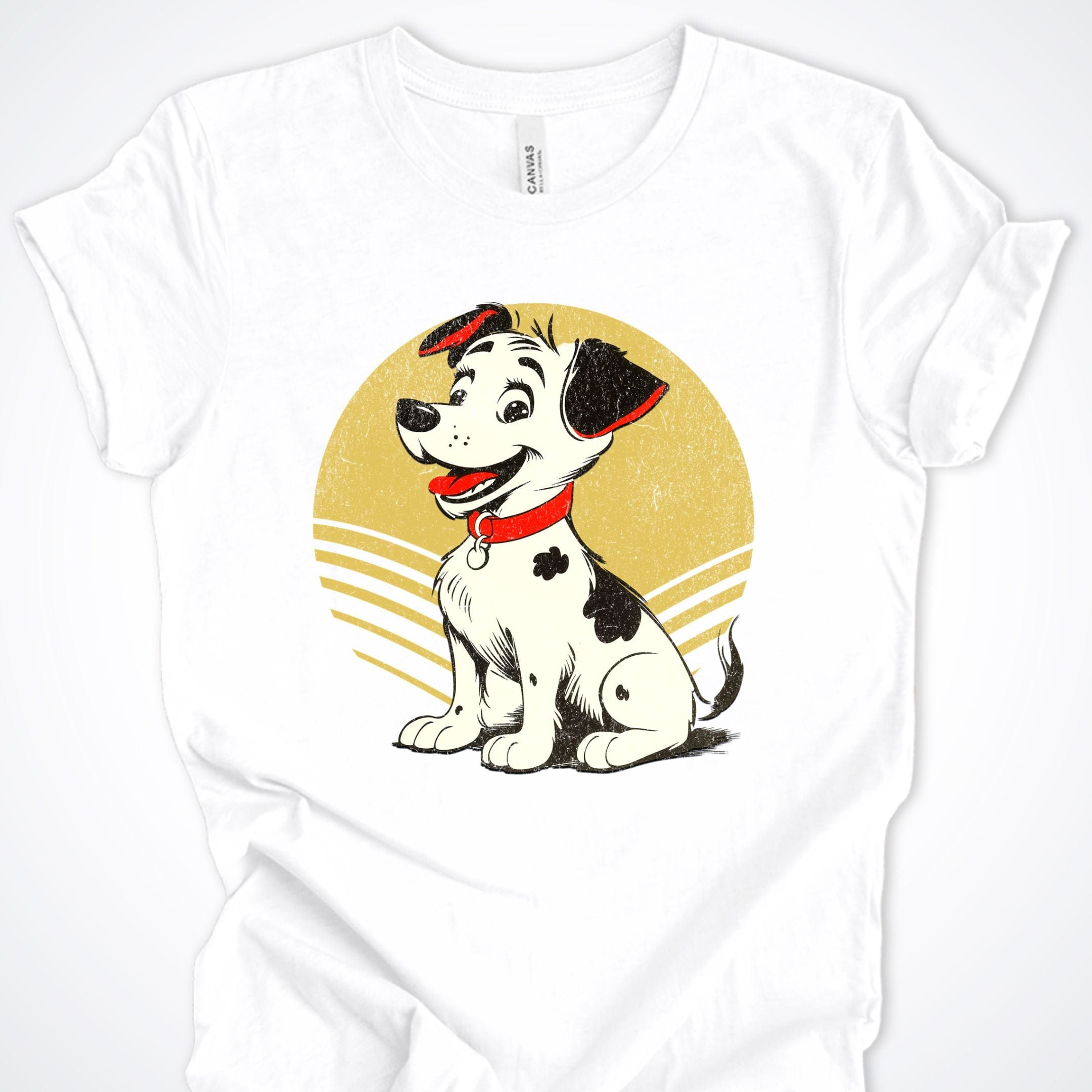 T-Shirt White / S Vintage Pup Dalmatian Premium Unisex T-Shirt ReallyintoDogs