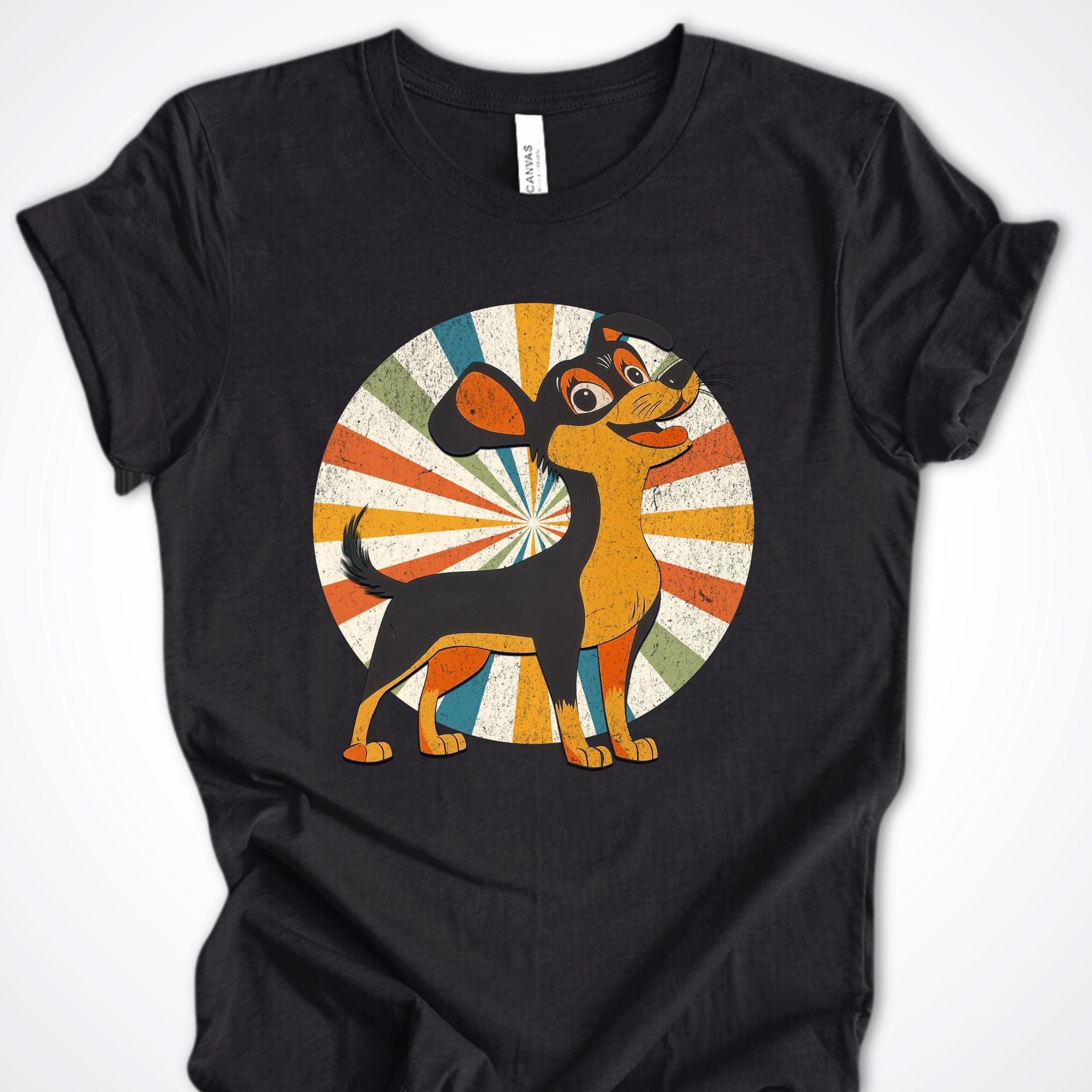T-Shirt Black Heather / S Vintage Pup Dazzle Premium Unisex T-Shirt ReallyintoDogs