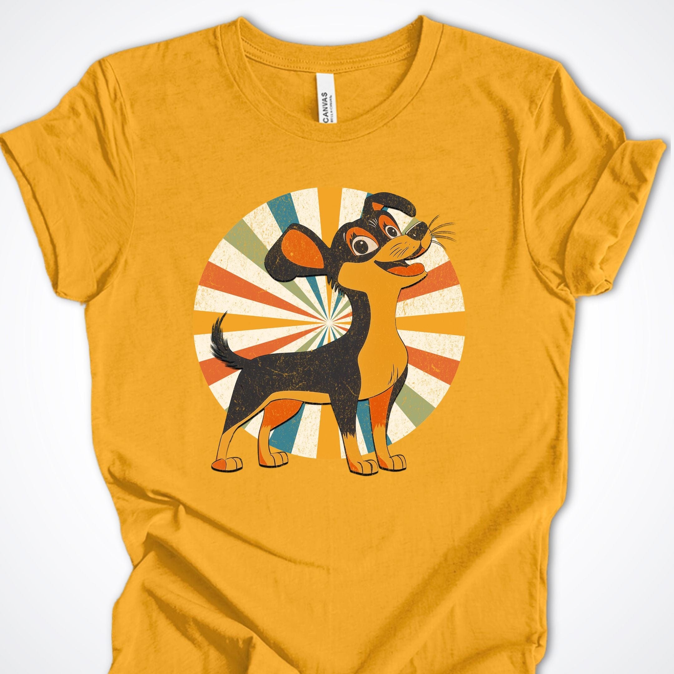 T-Shirt Gold / S Vintage Pup Dazzle Premium Unisex T-Shirt ReallyintoDogs