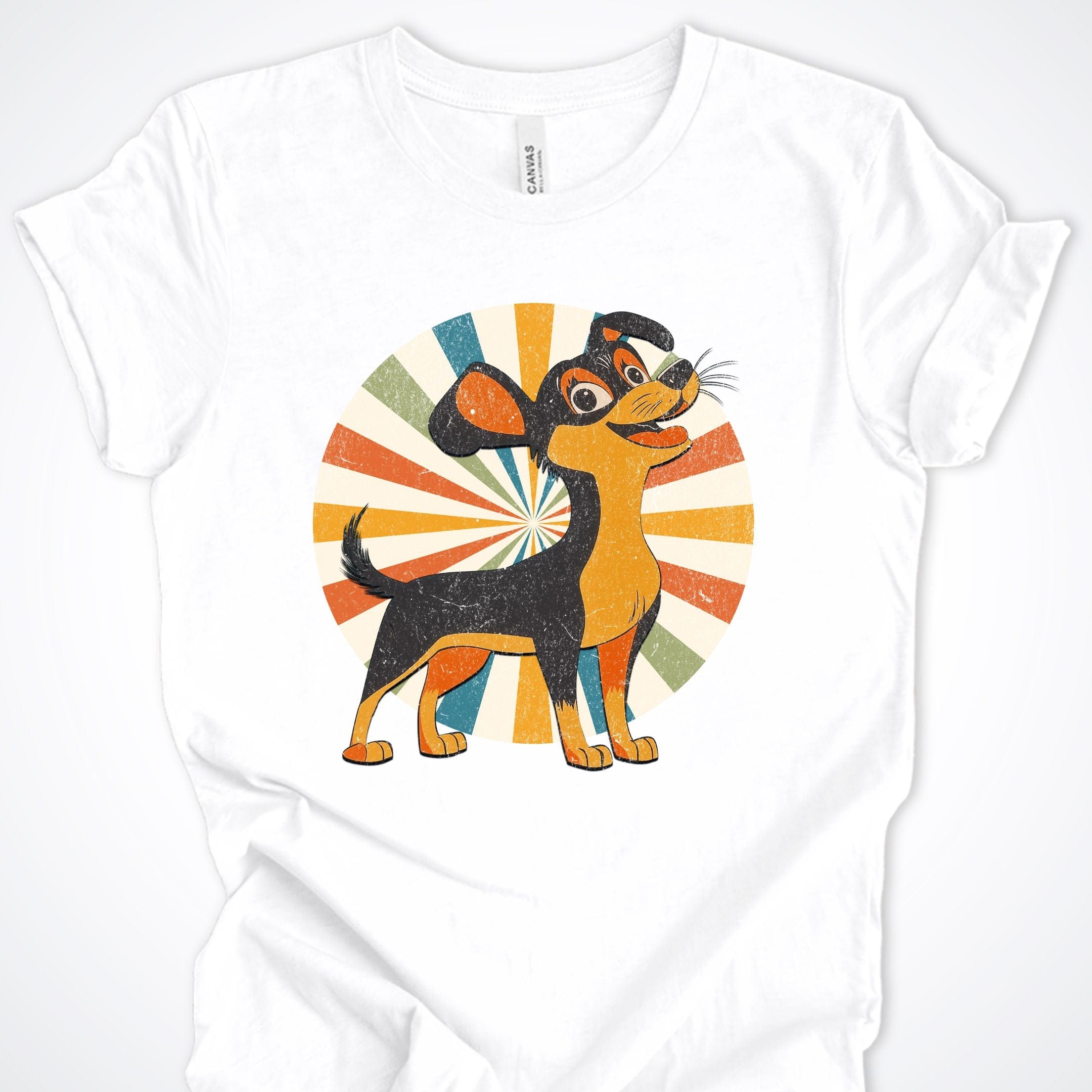 T-Shirt White / S Vintage Pup Dazzle Premium Unisex T-Shirt ReallyintoDogs