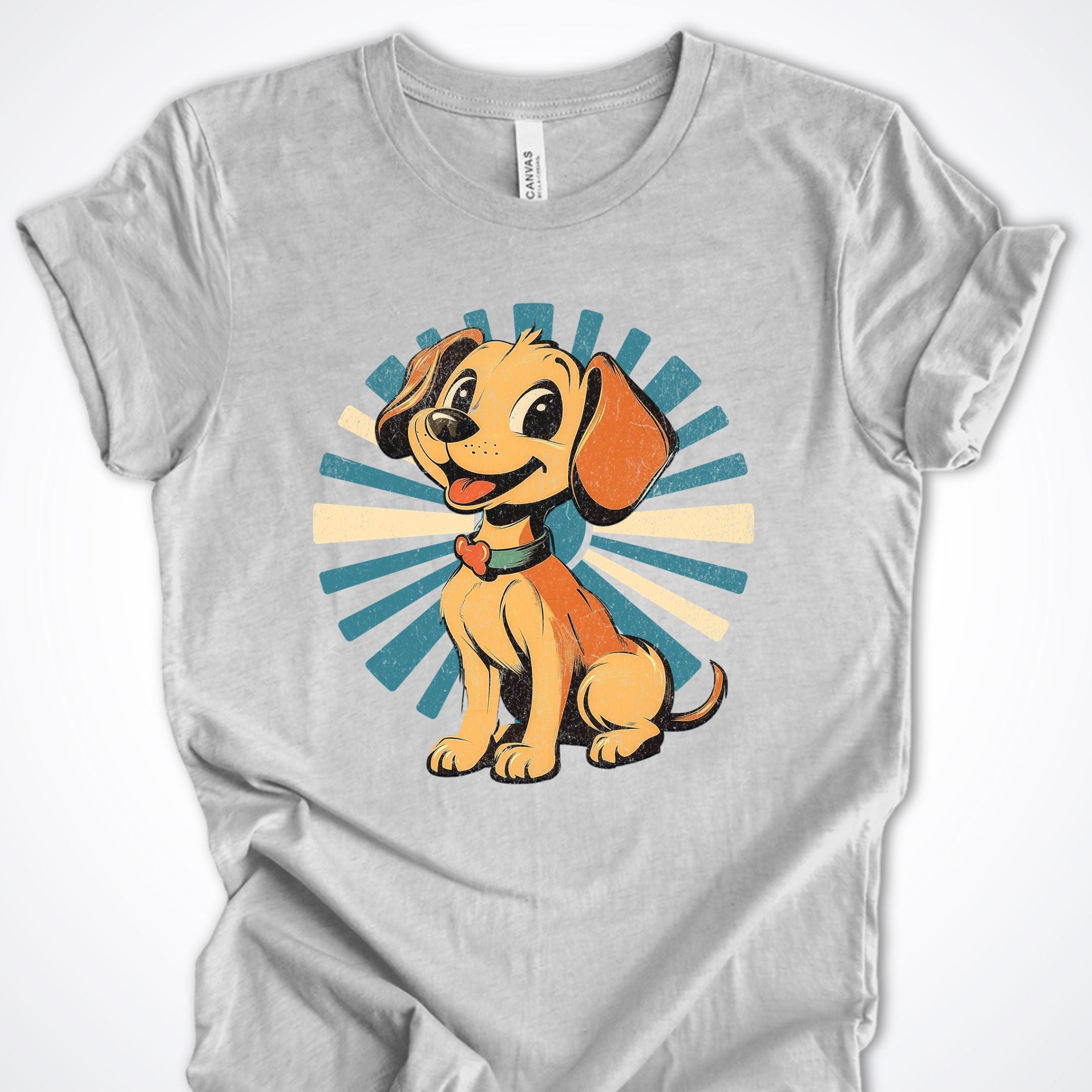 T-Shirt Athletic Heather / S Vintage Pup Smiley Premium Unisex T-Shirt ReallyintoDogs