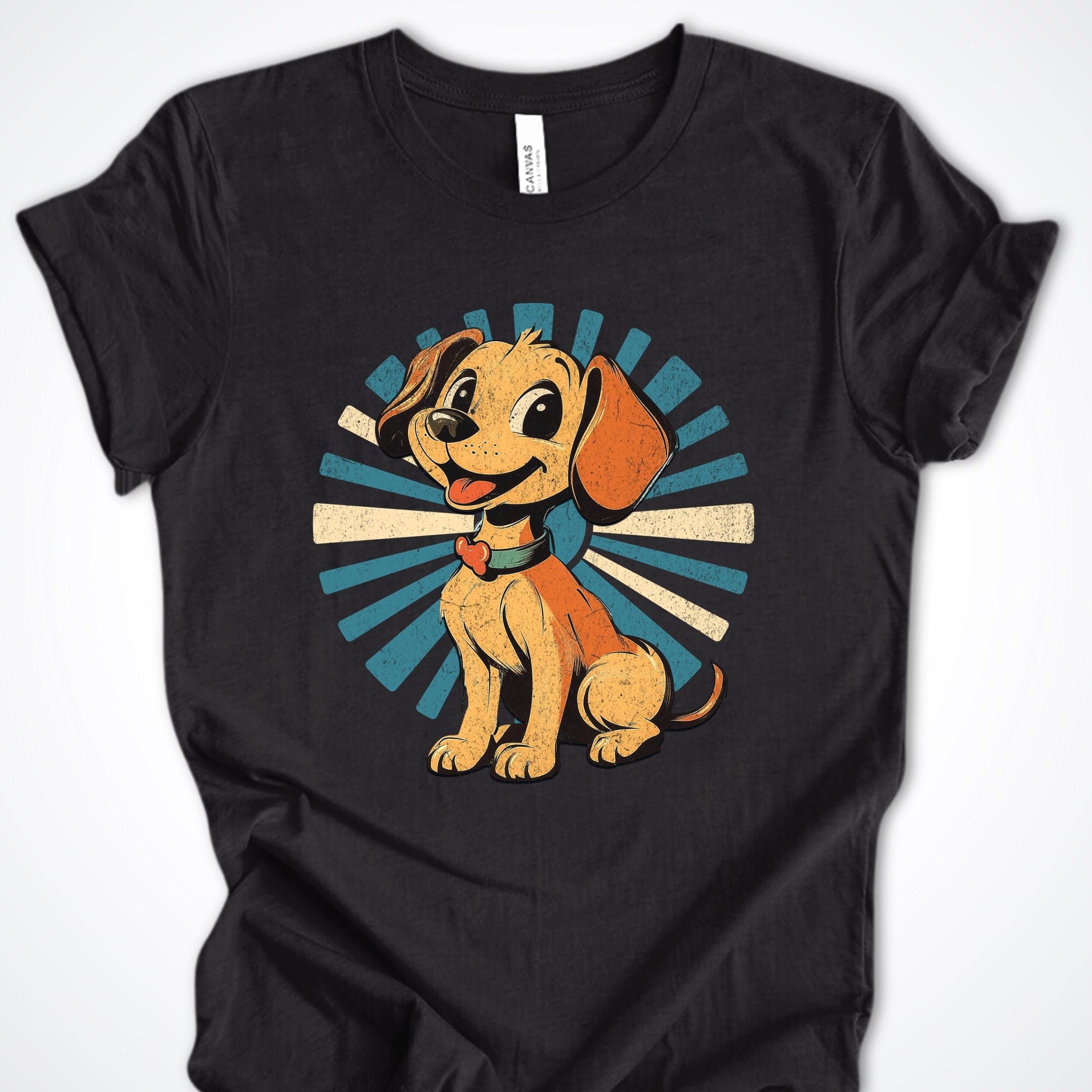 T-Shirt Black Heather / S Vintage Pup Smiley Premium Unisex T-Shirt ReallyintoDogs