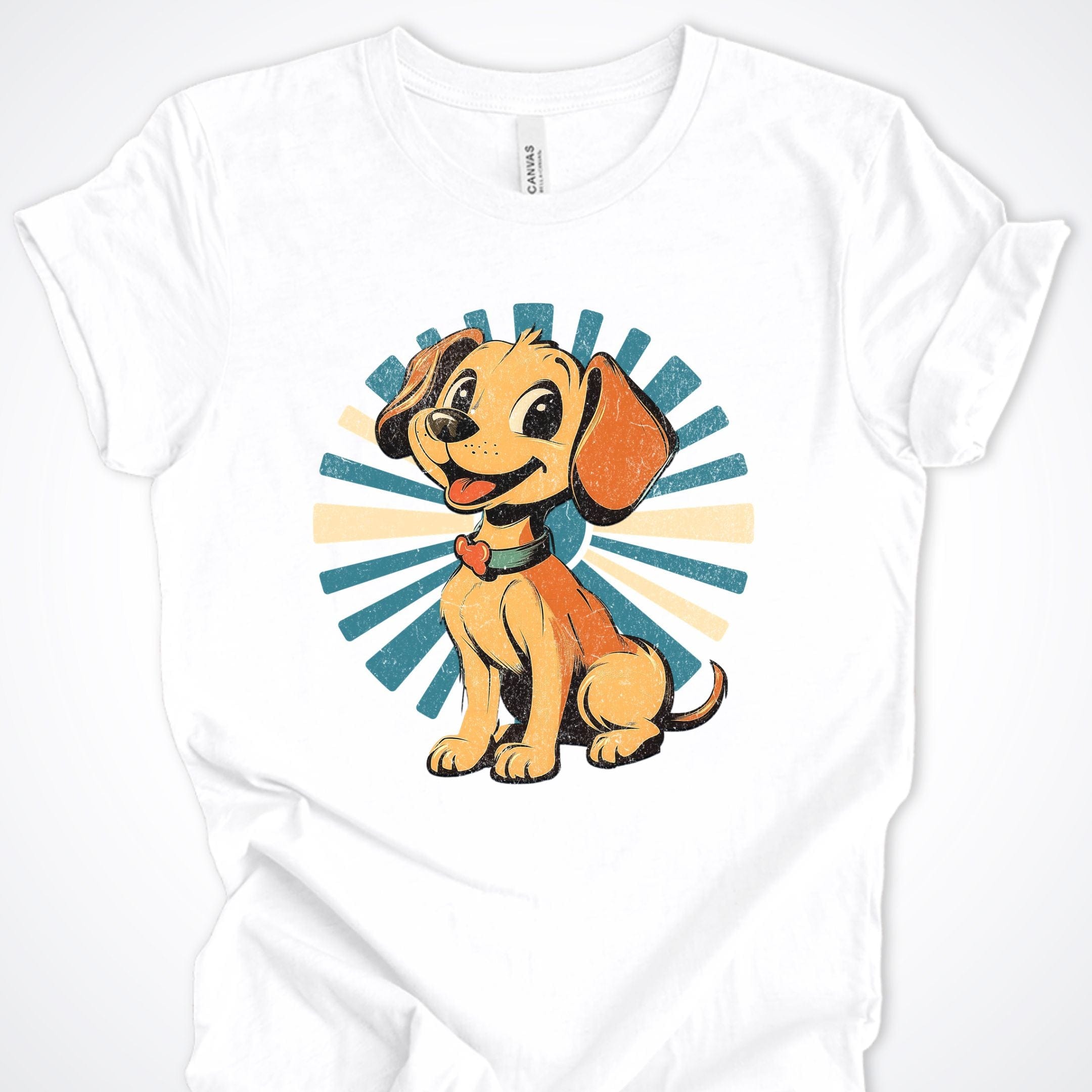 T-Shirt White / S Vintage Pup Smiley Premium Unisex T-Shirt ReallyintoDogs