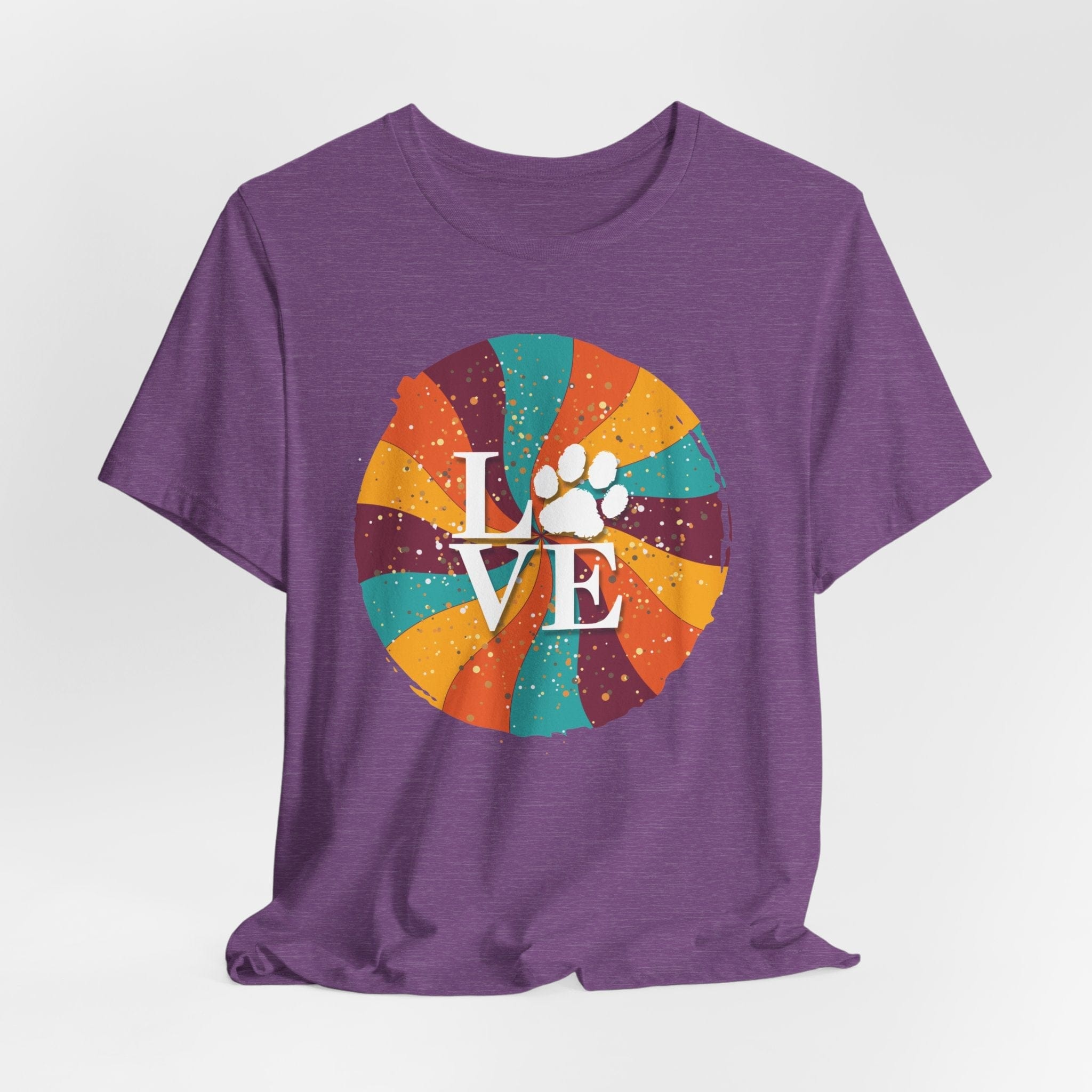 T-Shirt Heather Team Purple / S Warm Glitter Paw Love Premium Unisex T-Shirt ReallyintoDogs