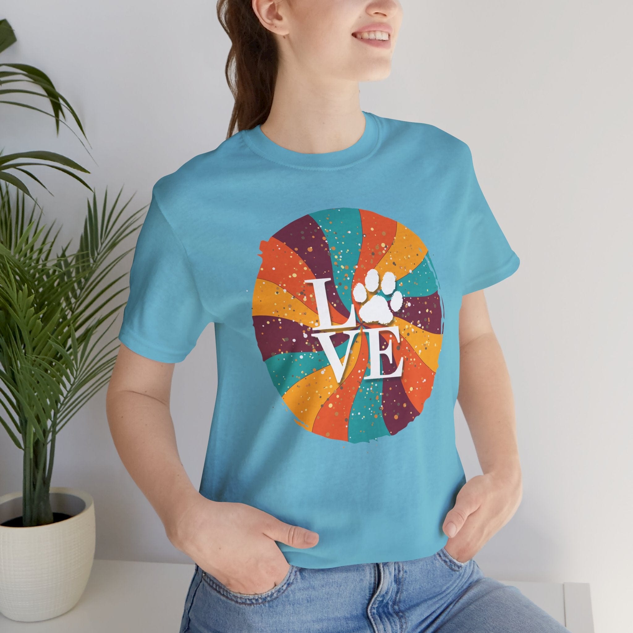 T-Shirt Warm Glitter Paw Love Premium Unisex T-Shirt ReallyintoDogs