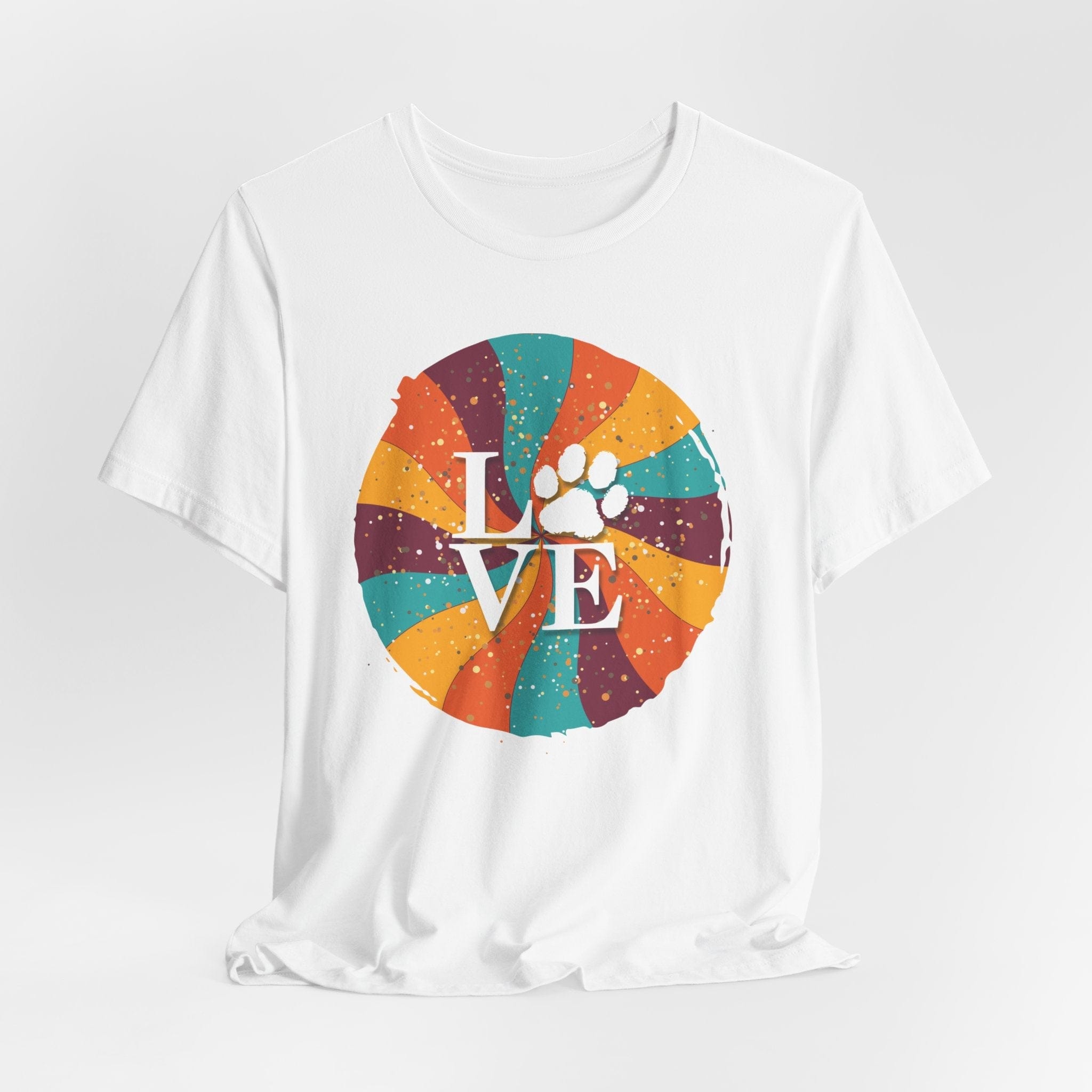 T-Shirt White / S Warm Glitter Paw Love Premium Unisex T-Shirt ReallyintoDogs