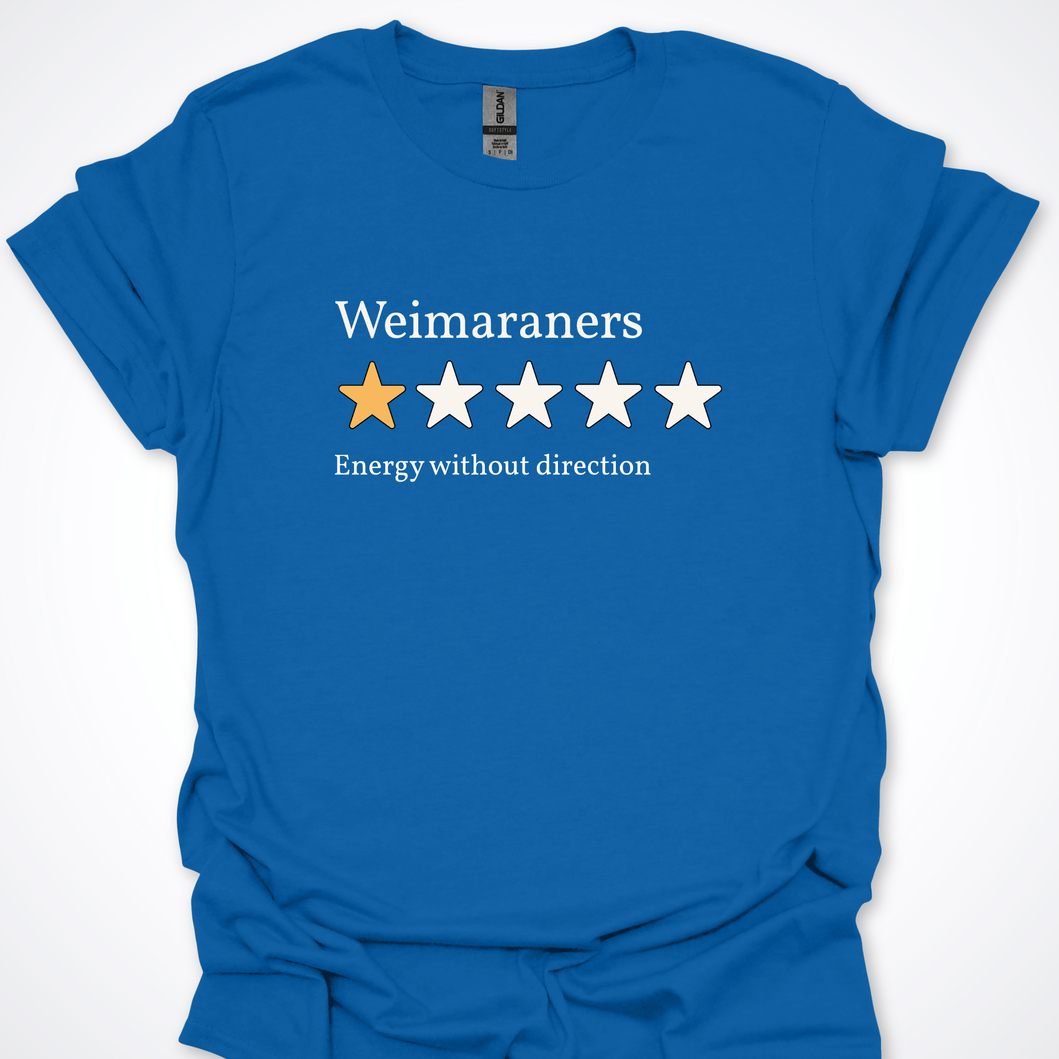 T-Shirt Royal / S Weimaraner One Star Review Premium Unisex T-Shirt ReallyintoDogs