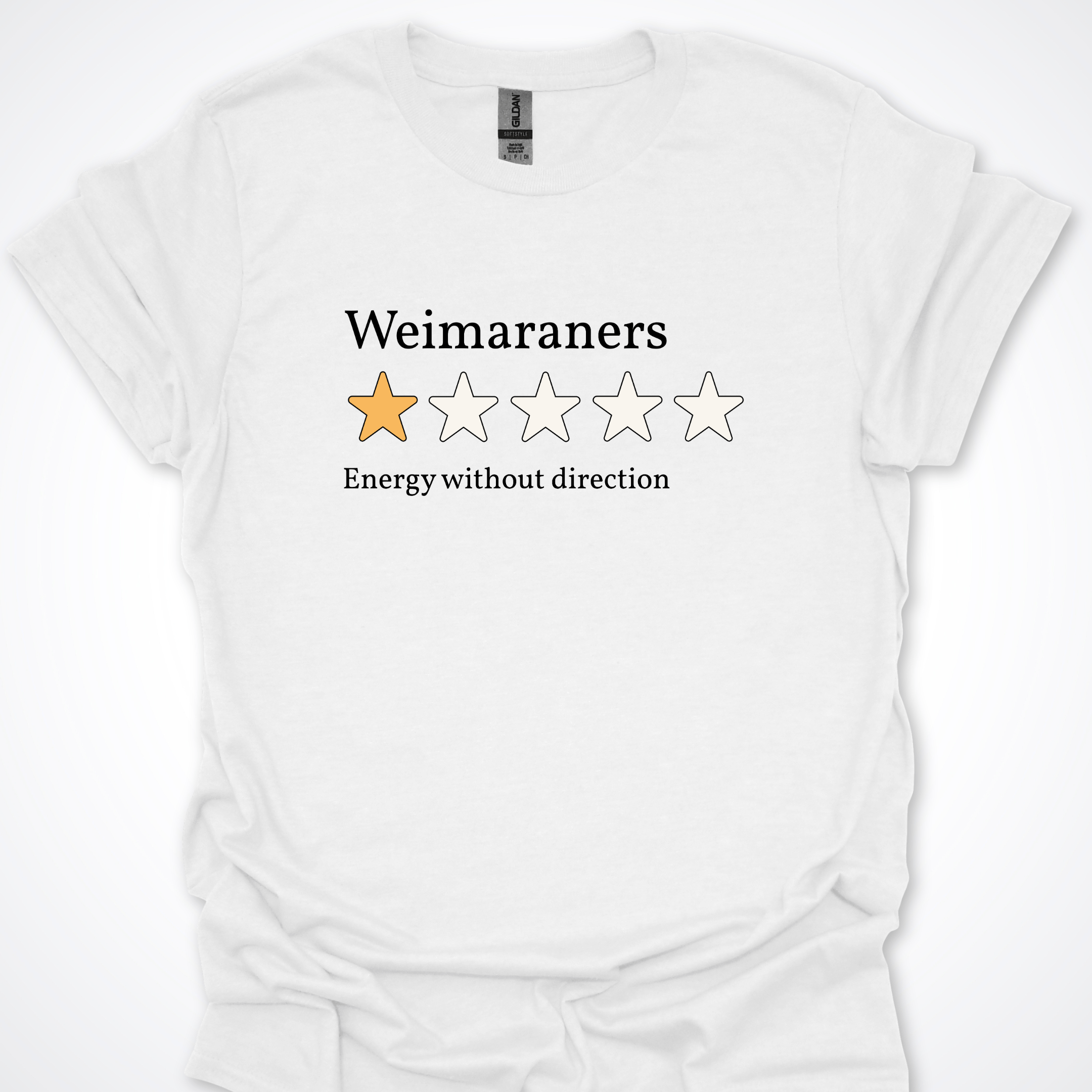 T-Shirt White / S Weimaraner One Star Review Premium Unisex T-Shirt ReallyintoDogs