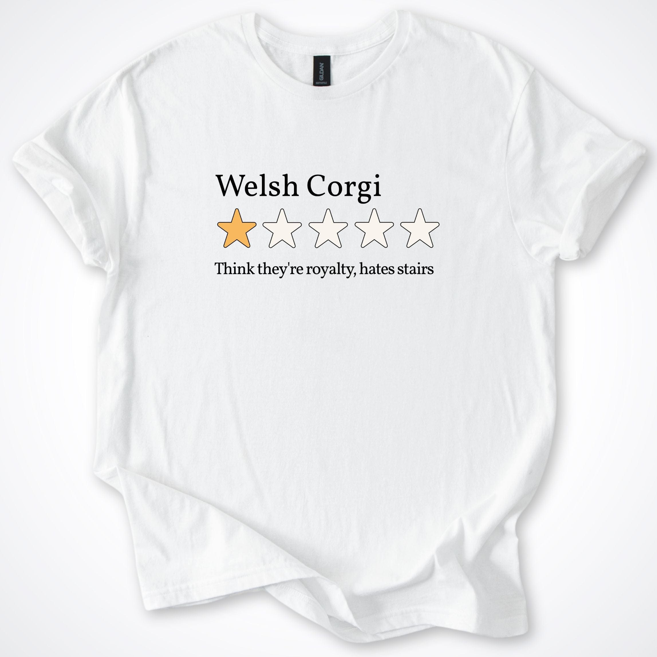 T-Shirt White / S Welsh Corgi One Star Review T-Shirt ReallyintoDogs