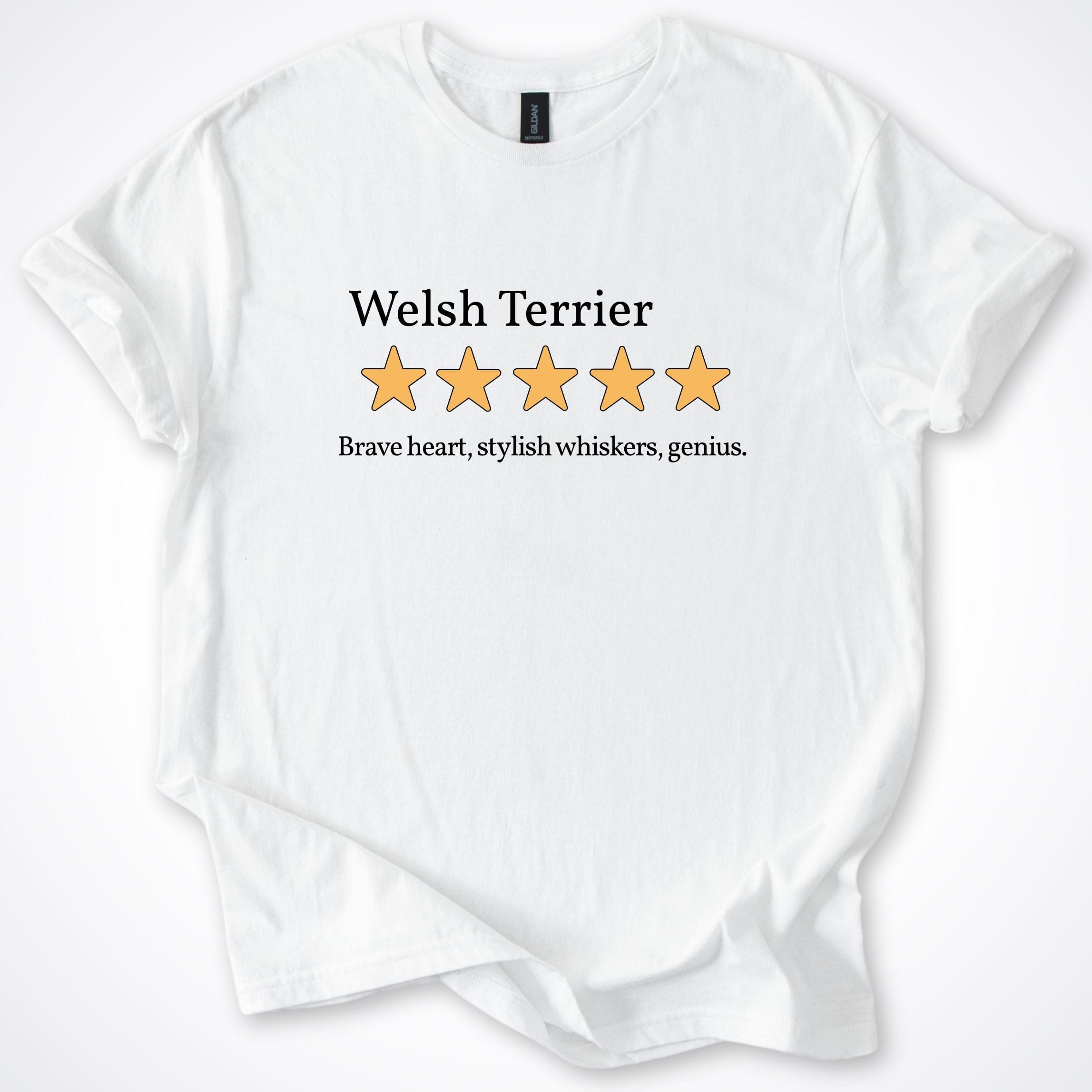 T-Shirt White / S Welsh Terrier Five Star Review T-Shirt ReallyintoDogs