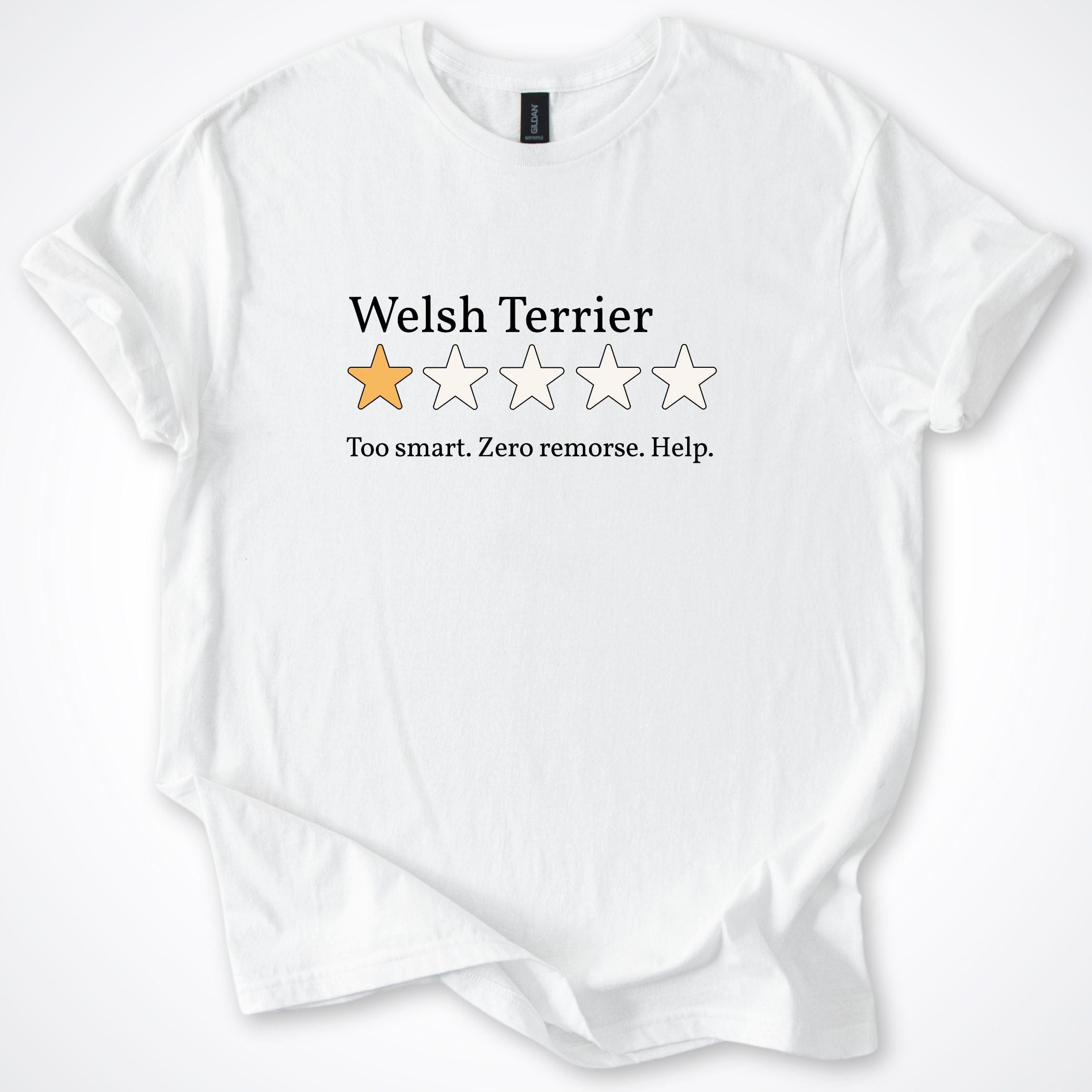 T-Shirt Welsh Terrier One Star Review T-Shirt ReallyintoDogs