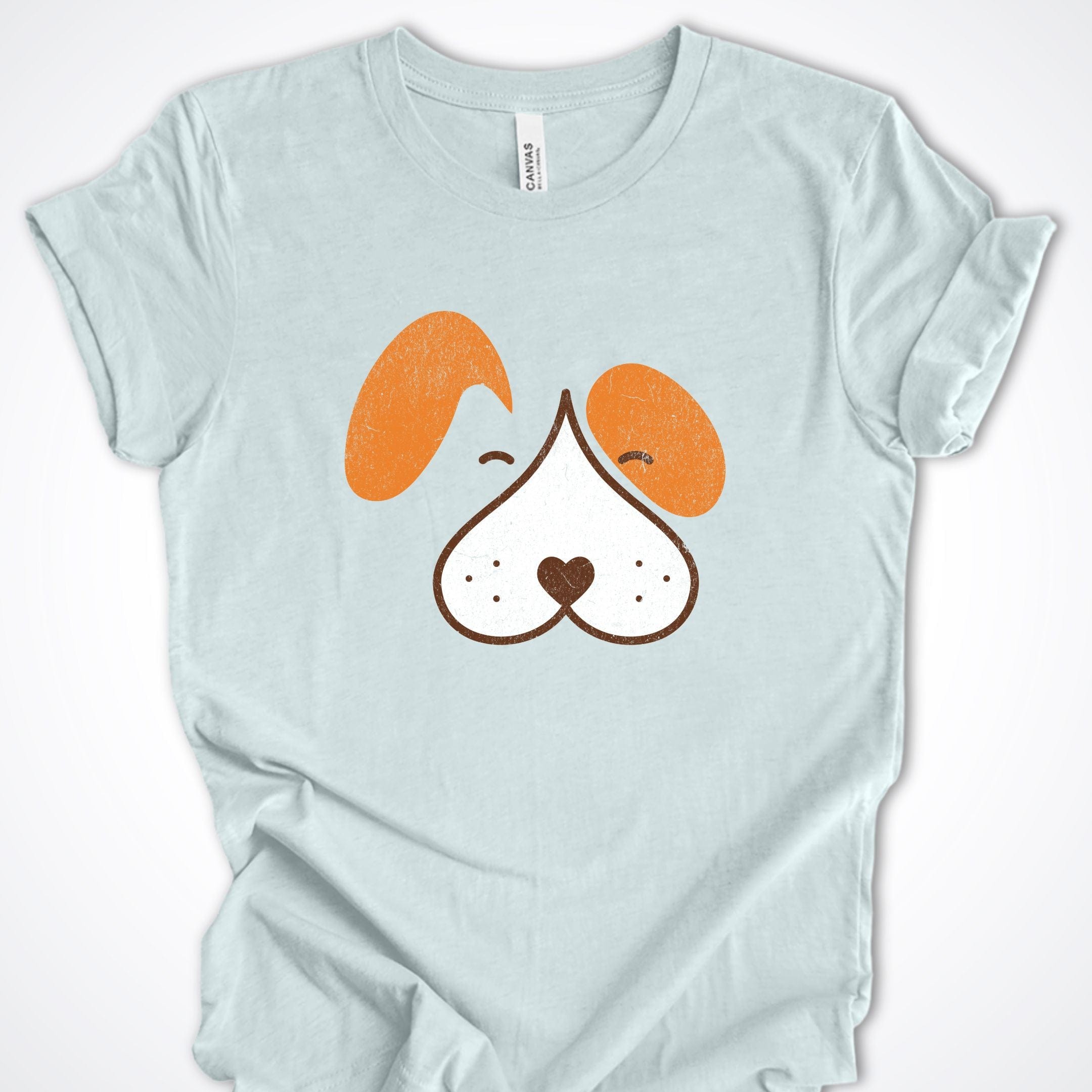 T-Shirt Heather Ice Blue / S Wet Nose Puppy Face Premium Unisex T-Shirt ReallyintoDogs