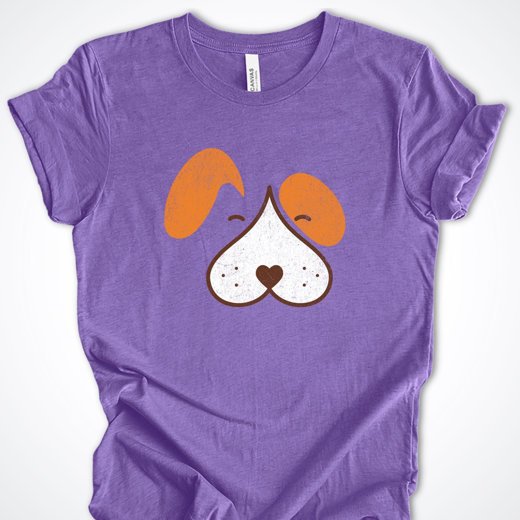 T-Shirt Heather Team Purple / S Wet Nose Puppy Face Premium Unisex T-Shirt ReallyintoDogs
