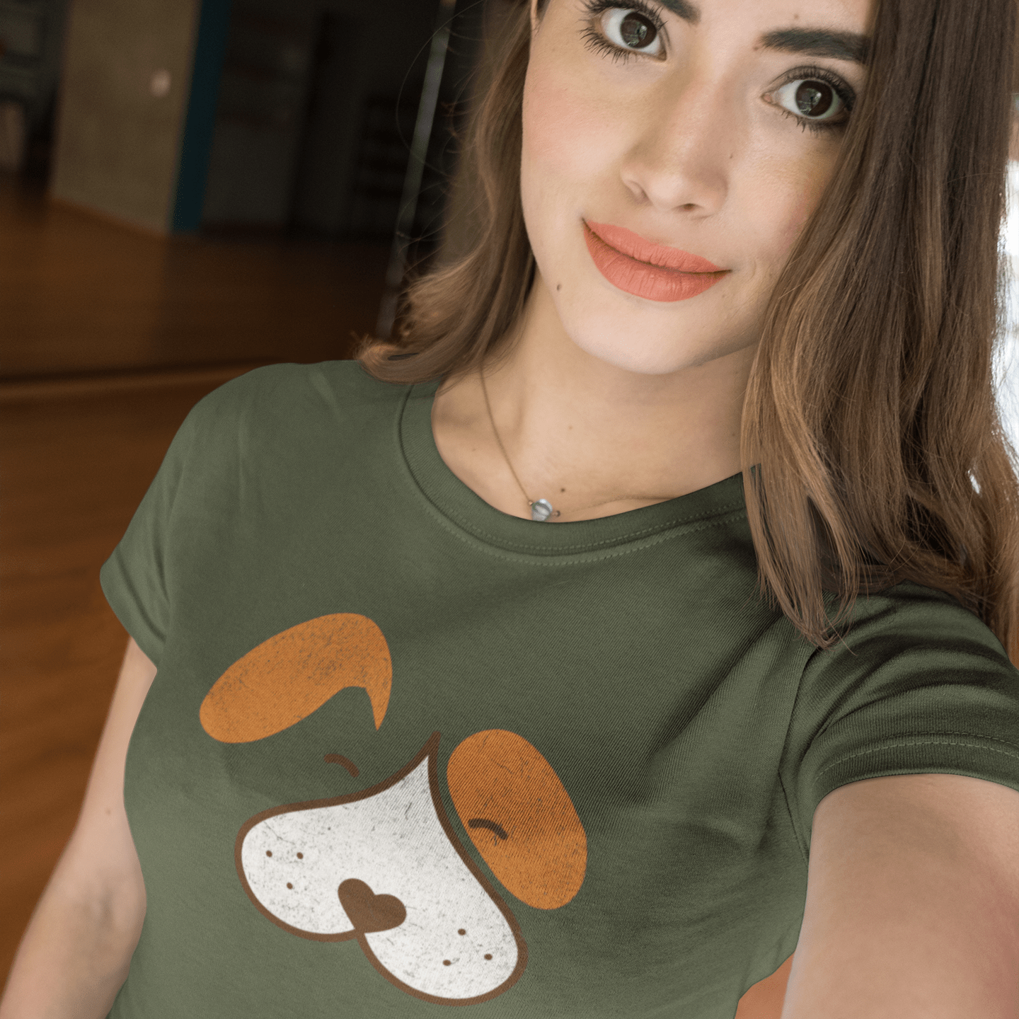 T-Shirt Wet Nose Puppy Face Premium Unisex T-Shirt ReallyintoDogs