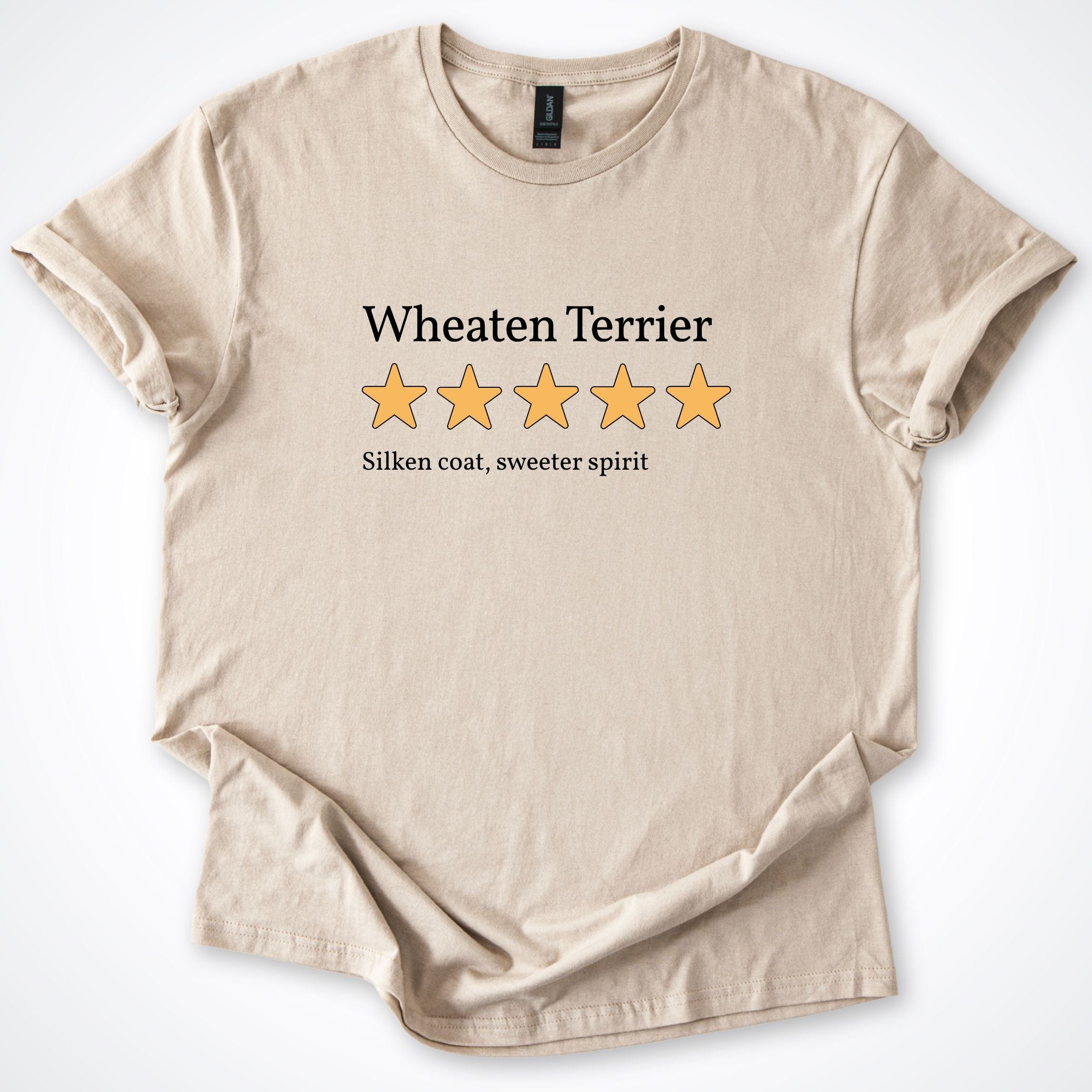 T-Shirt Sand / S Wheaten Terrier Five Star Review 2.0 T-Shirt ReallyintoDogs