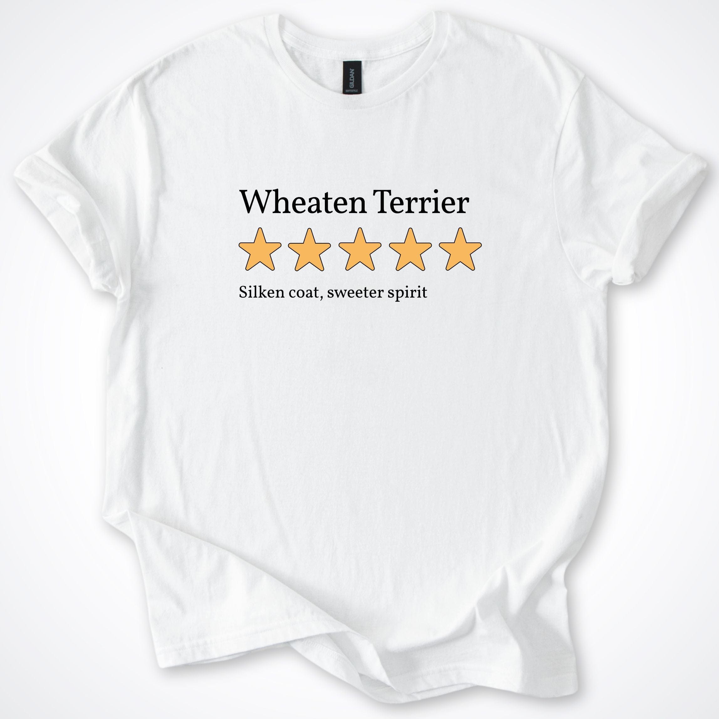 T-Shirt White / S Wheaten Terrier Five Star Review 2.0 T-Shirt ReallyintoDogs