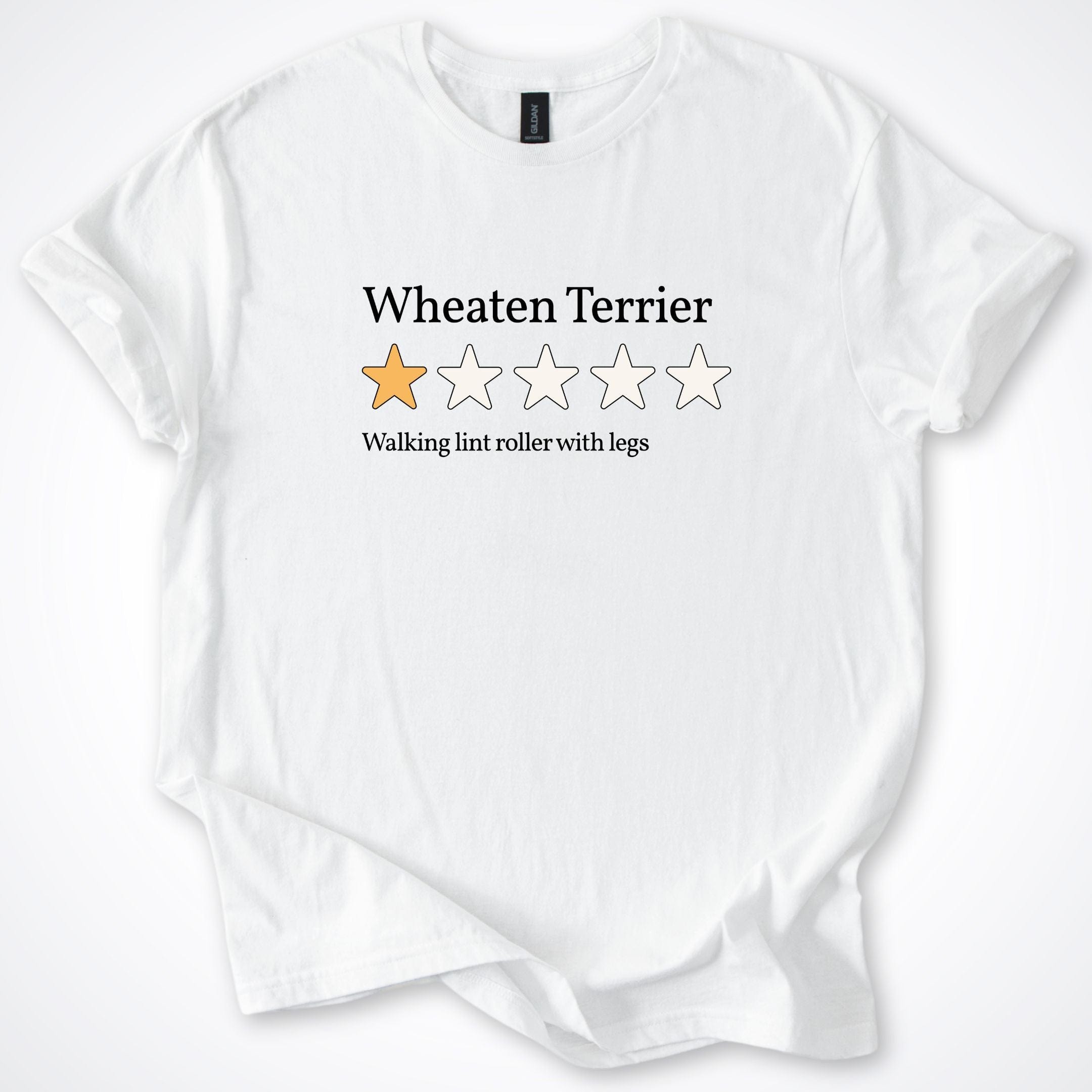 T-Shirt White / S Wheaten Terrier One Star Review 2.0 T-Shirt ReallyintoDogs