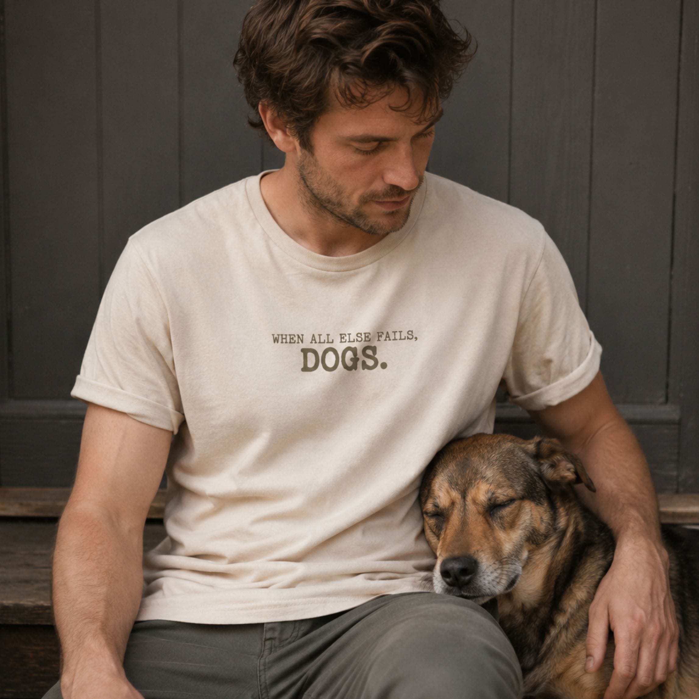 T-Shirt When All Else Fails, Dogs. T-Shirt ReallyintoDogs