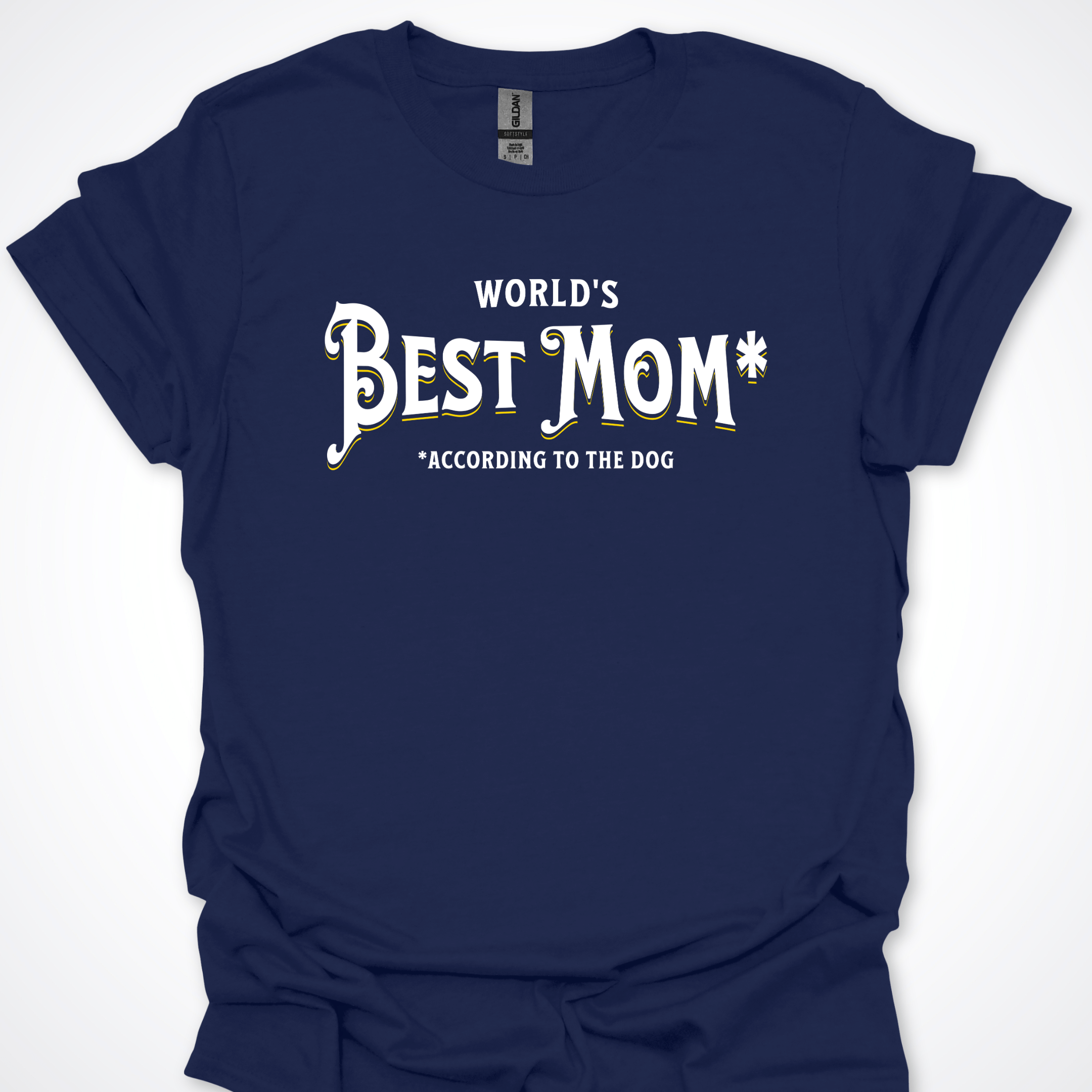 T-Shirt Navy / S World's Best Mom T-Shirt ReallyintoDogs