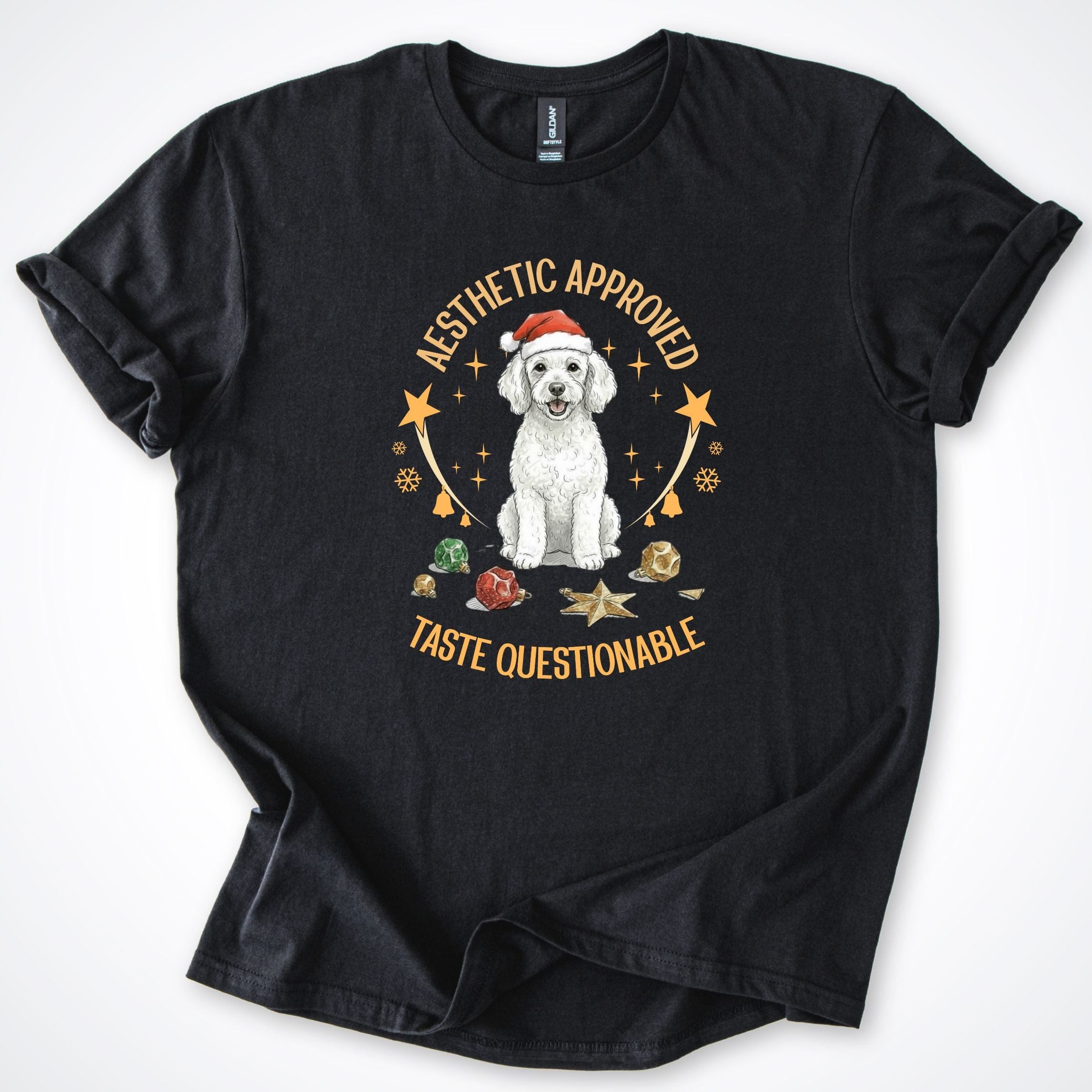 T-Shirt Black / S Xmas Aesthetic Approved Poodle Christmas T-Shirt ReallyintoDogs