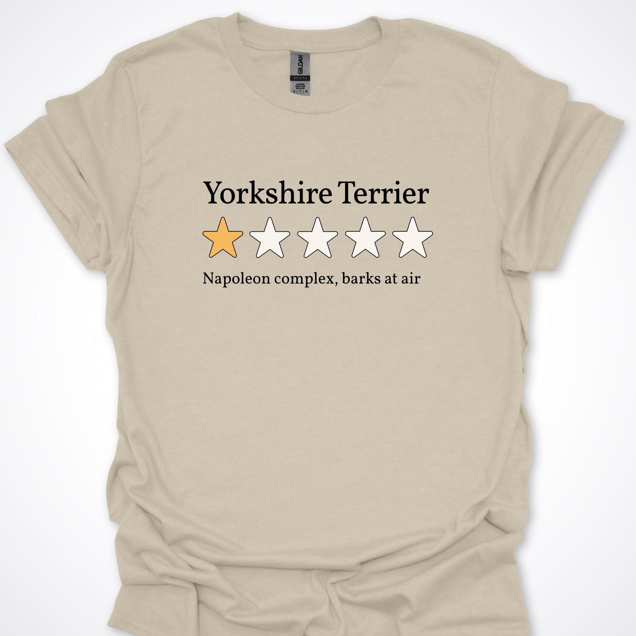 T-Shirt Natural / S Yorkshire Terrier One Star Review T-Shirt ReallyintoDogs