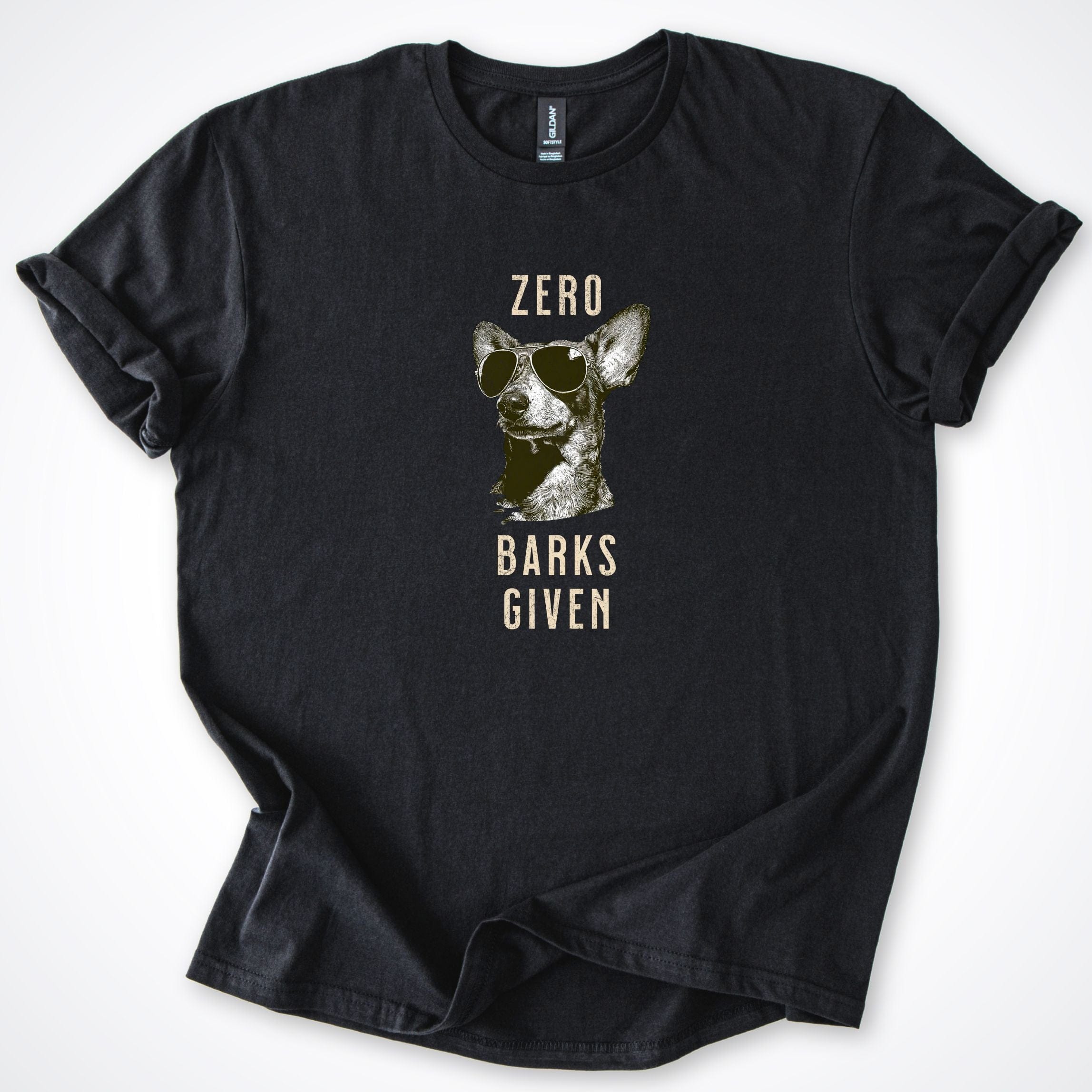 T-Shirt Black / S Zero Barks Given Dachshund T-Shirt ReallyintoDogs