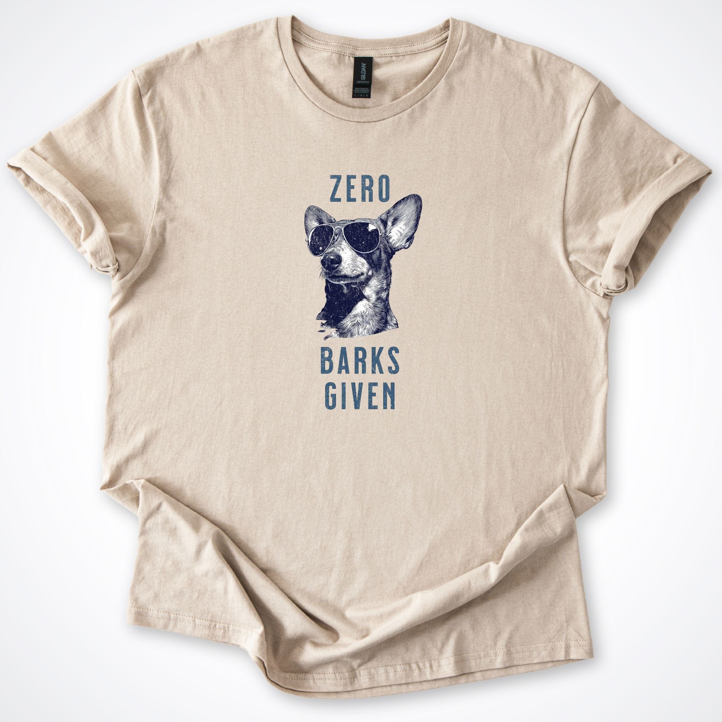 T-Shirt Sand / S Zero Barks Given Dachshund T-Shirt ReallyintoDogs