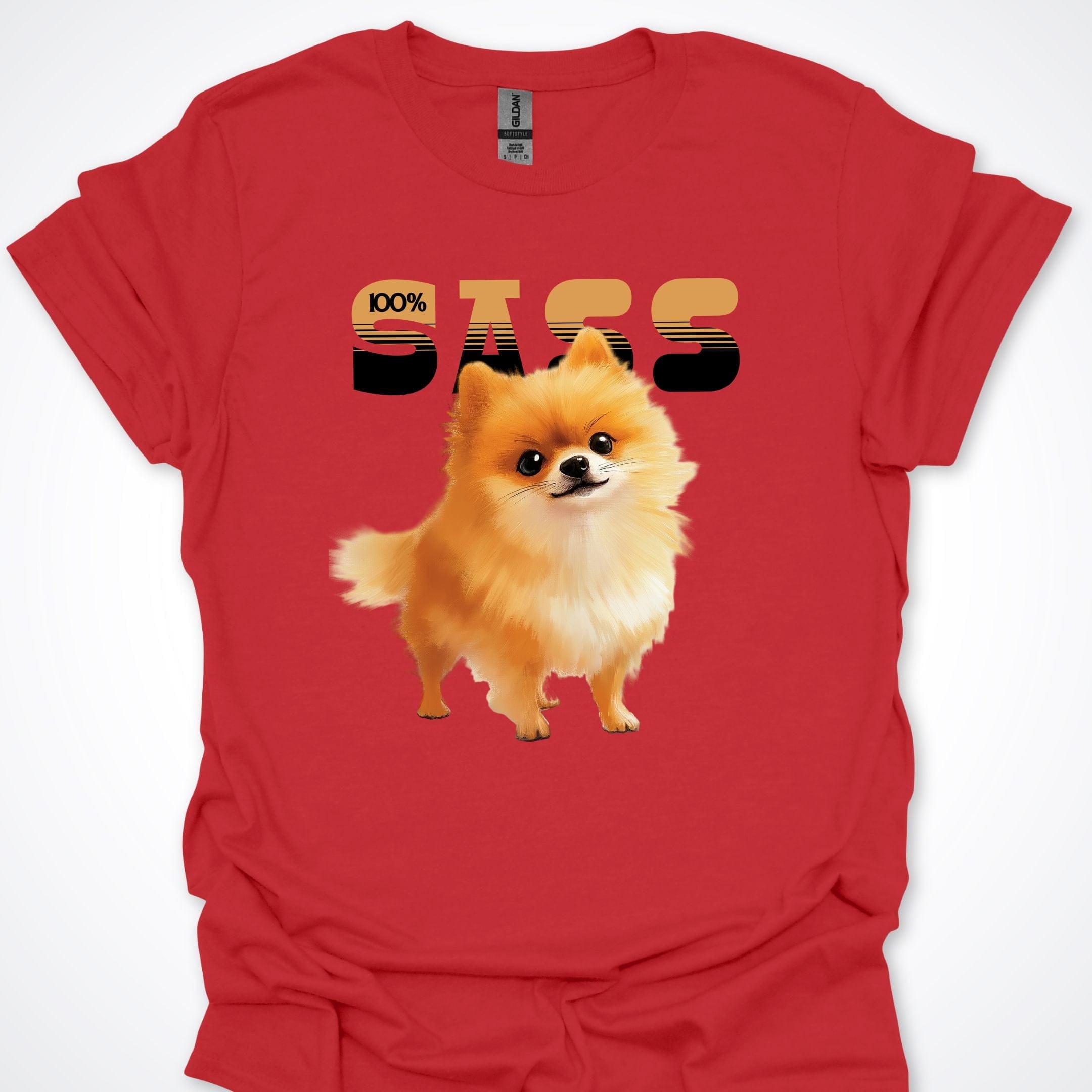 T-Shirt Red / S 100% Sass Pomeranian Premium Unisex T-Shirt ReallyintoDogs