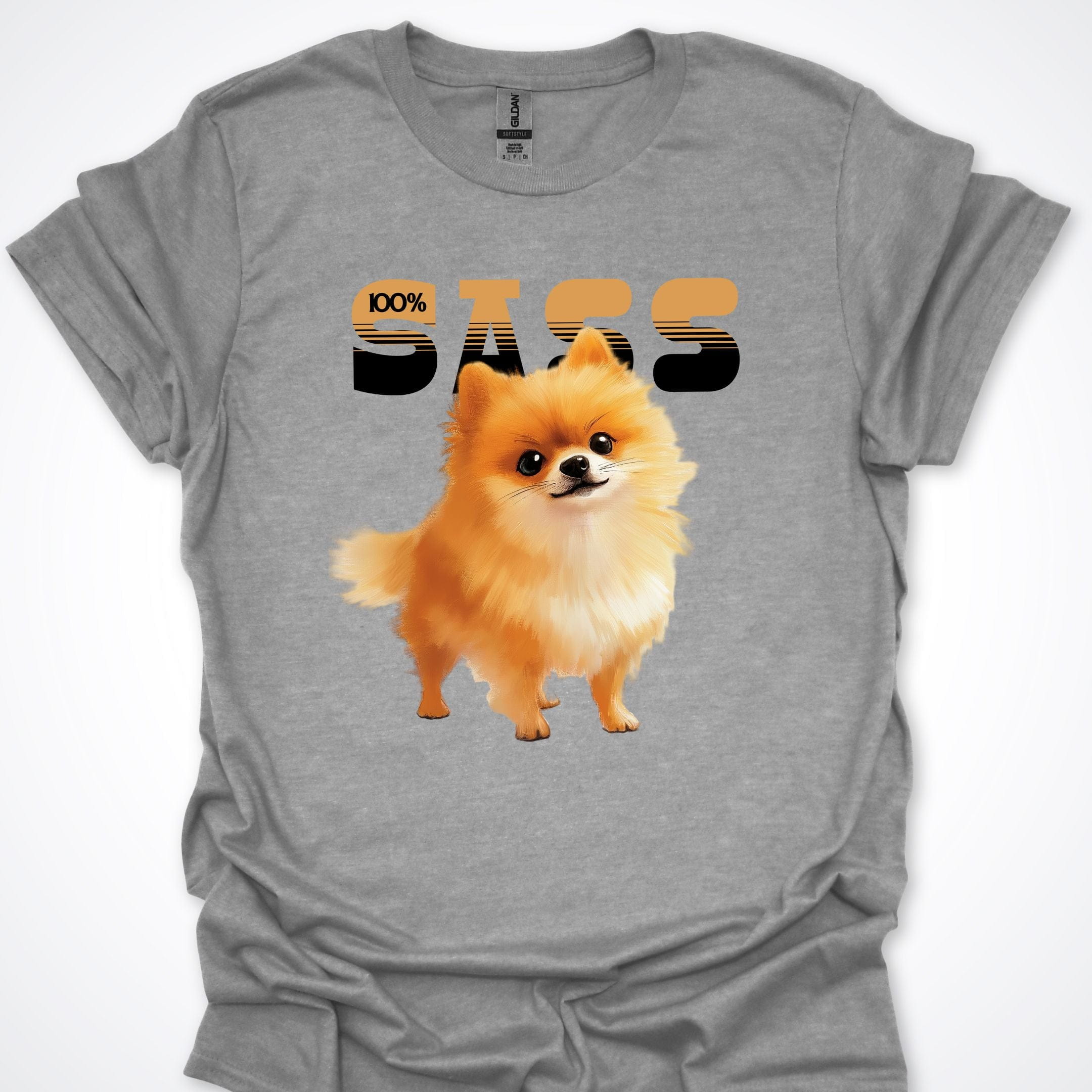 T-Shirt Sport Grey / S 100% Sass Pomeranian Premium Unisex T-Shirt ReallyintoDogs