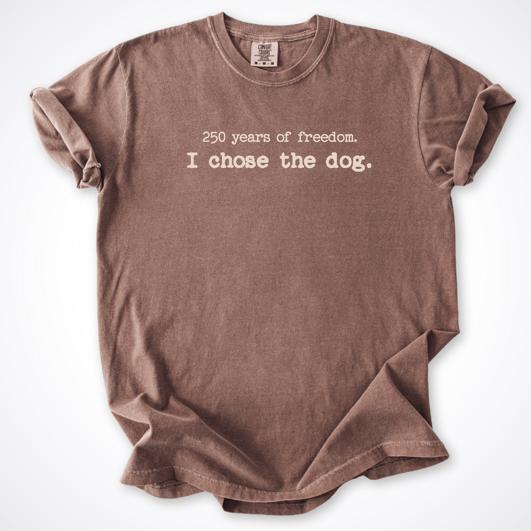 T-Shirt Espresso / S 250 Years of Freedom Comfort Colors T-Shirt ReallyintoDogs