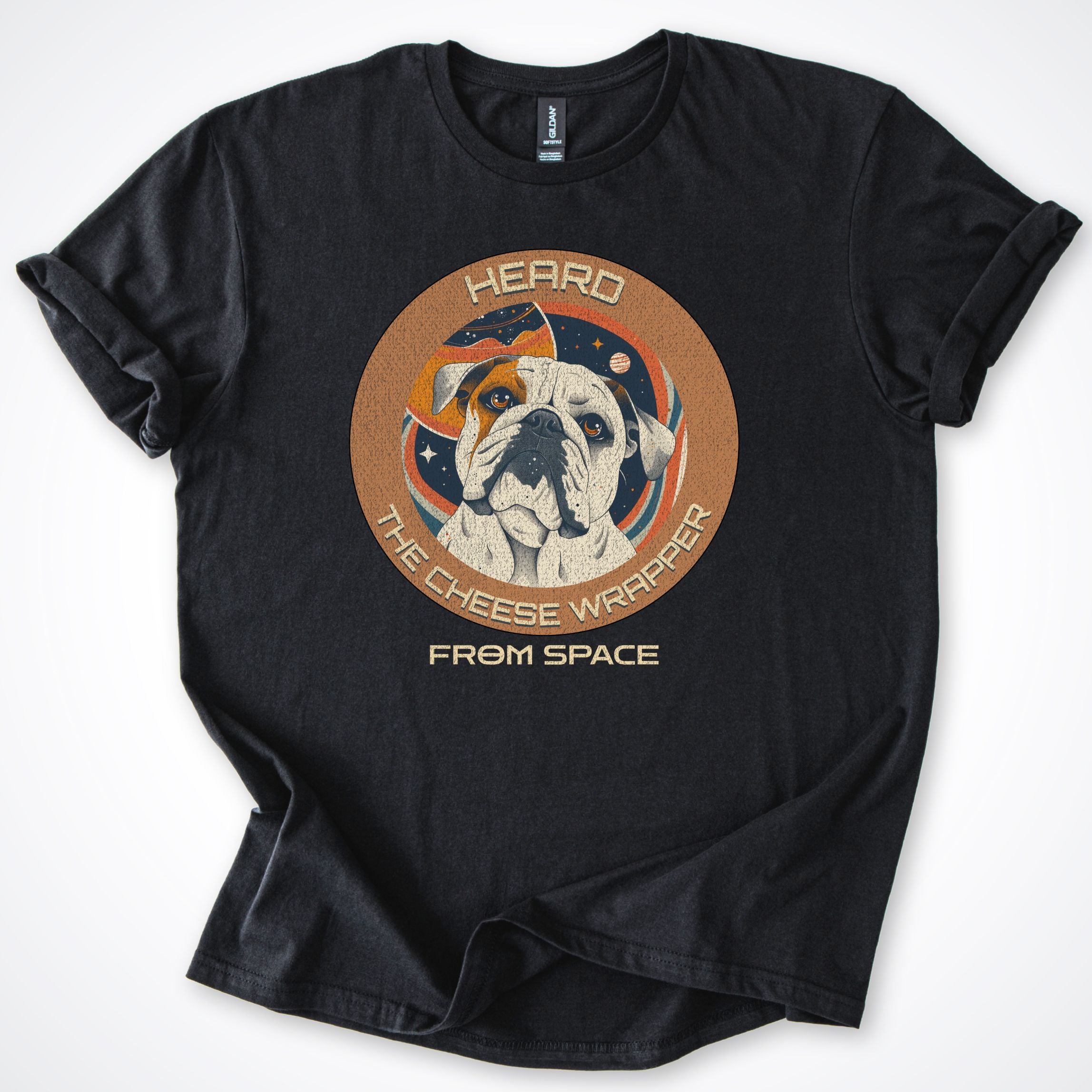 Bulldog Heard the Cheese Wrapper T-Shirt