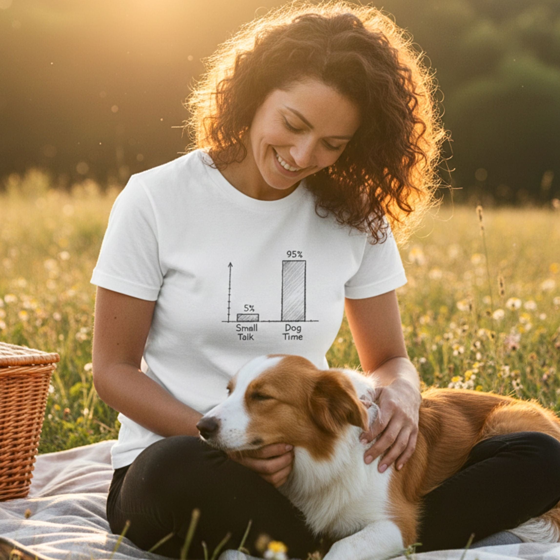 T-Shirt 5% Small Talk 95% Dog Time Chart T-Shirt ReallyintoDogs