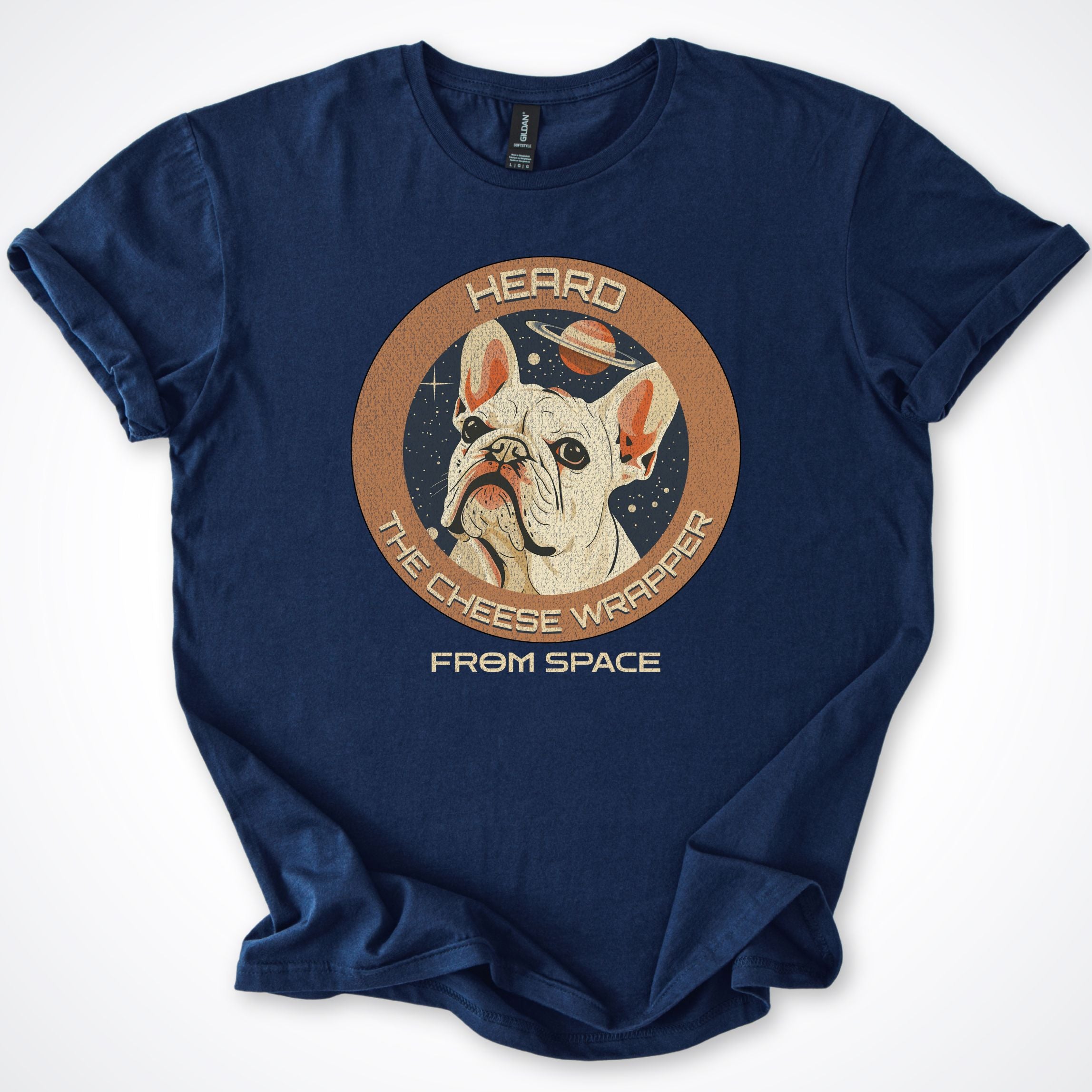 French Bulldog Heard the Cheese Wrapper T-Shirt