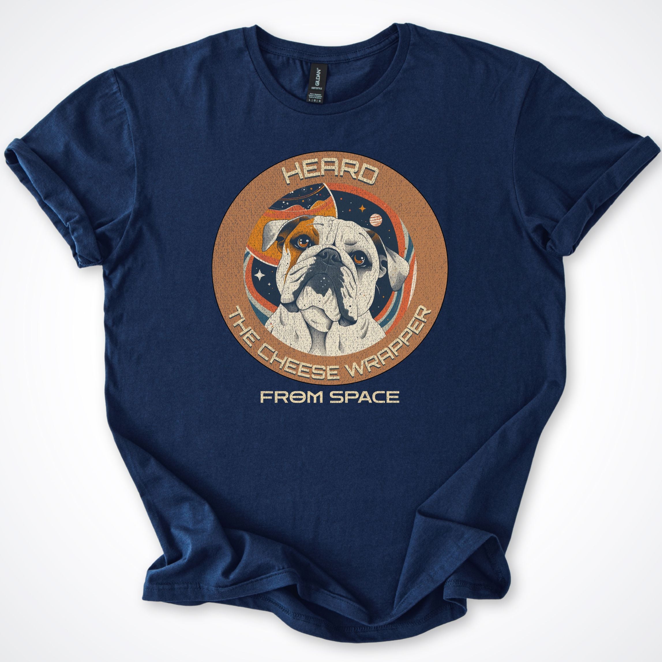 Bulldog Heard the Cheese Wrapper T-Shirt