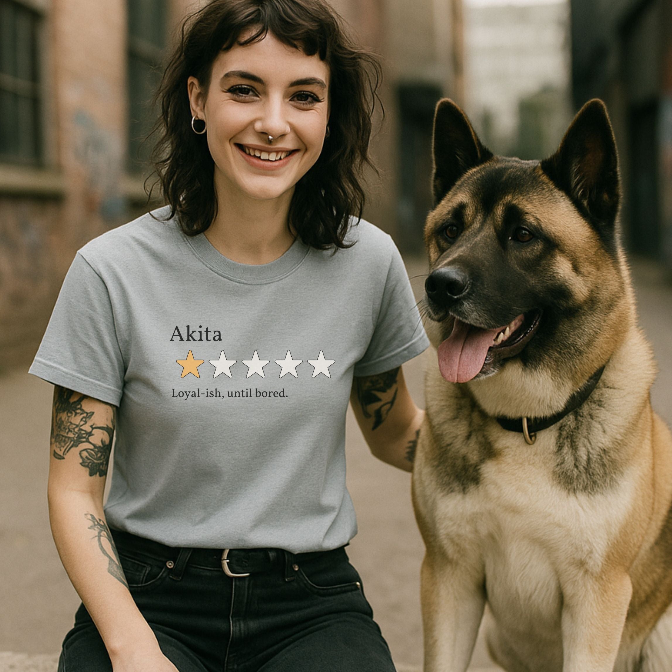Akita One Star Review T-Shirt