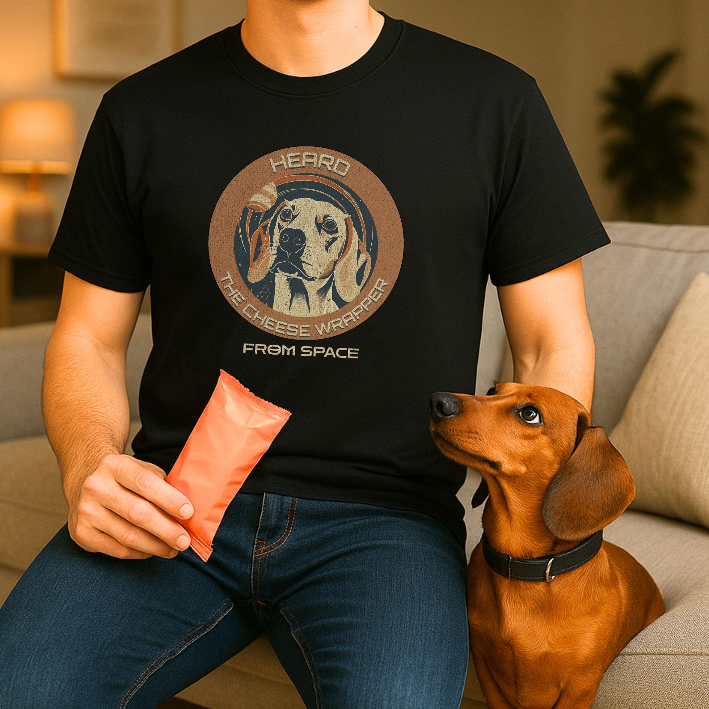 Dachshund Heard the Cheese Wrapper T-Shirt