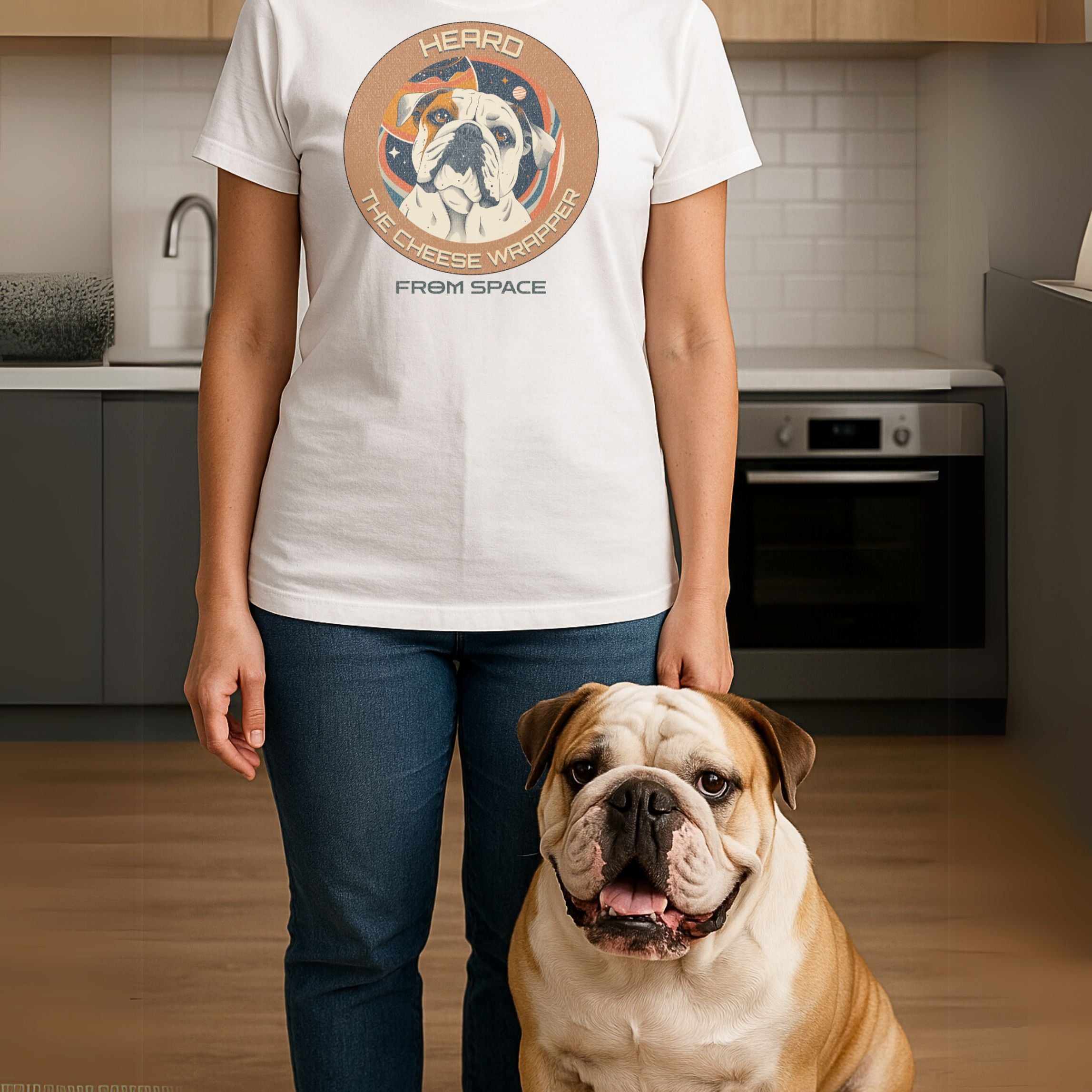 Bulldog Heard the Cheese Wrapper T-Shirt
