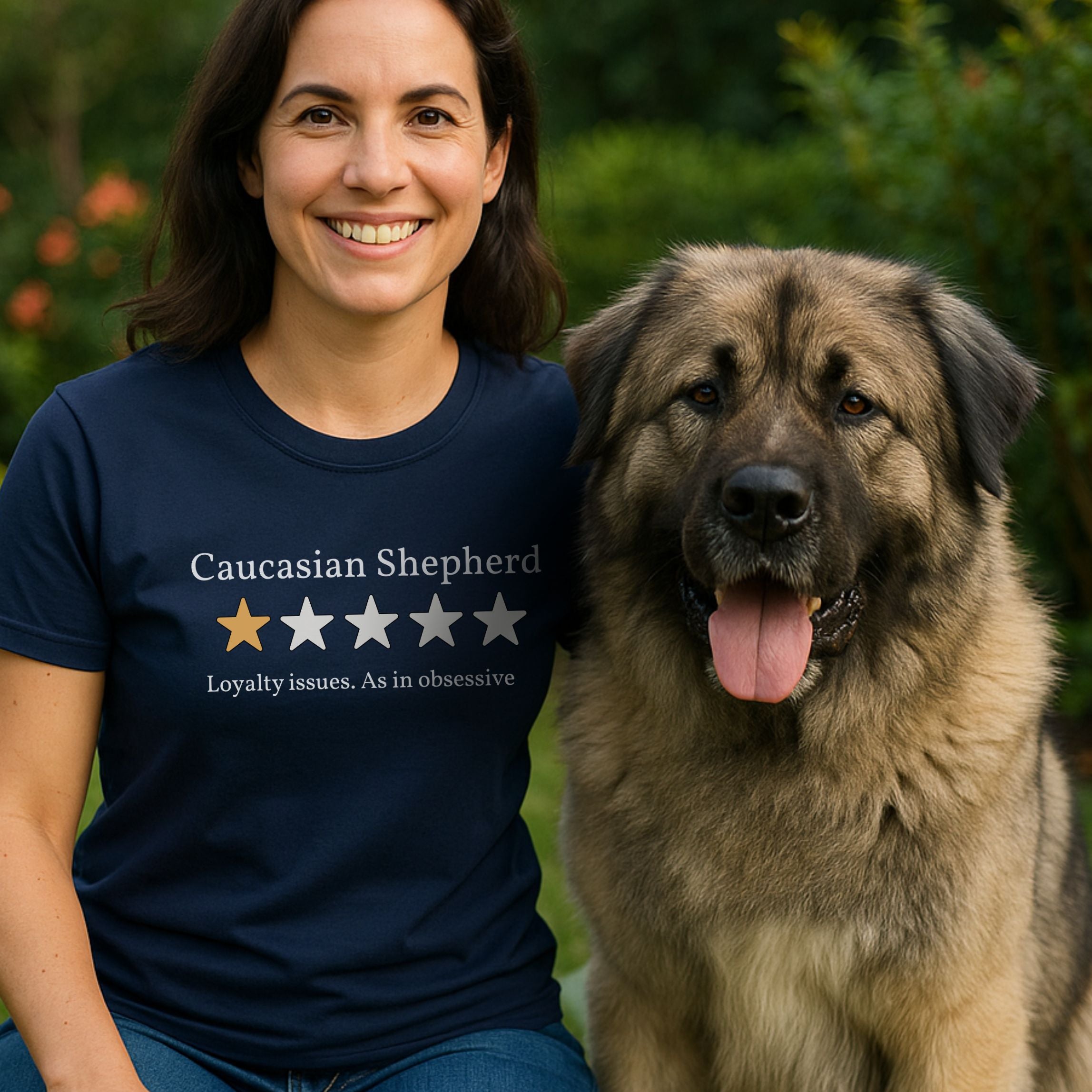 Caucasian Shepherd One Star Review T-Shirt