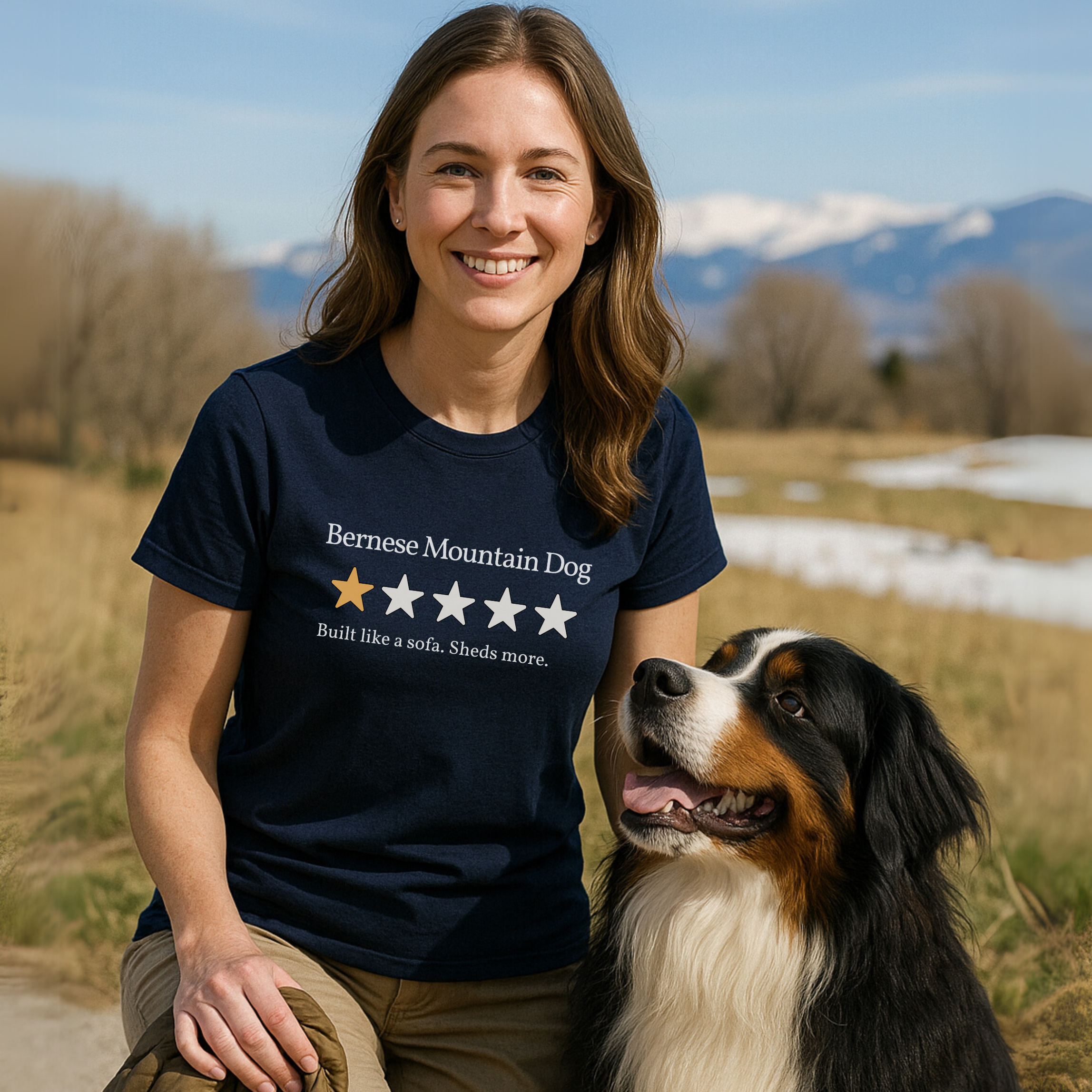 Bernese Mountain Dog One Star Review T-Shirt