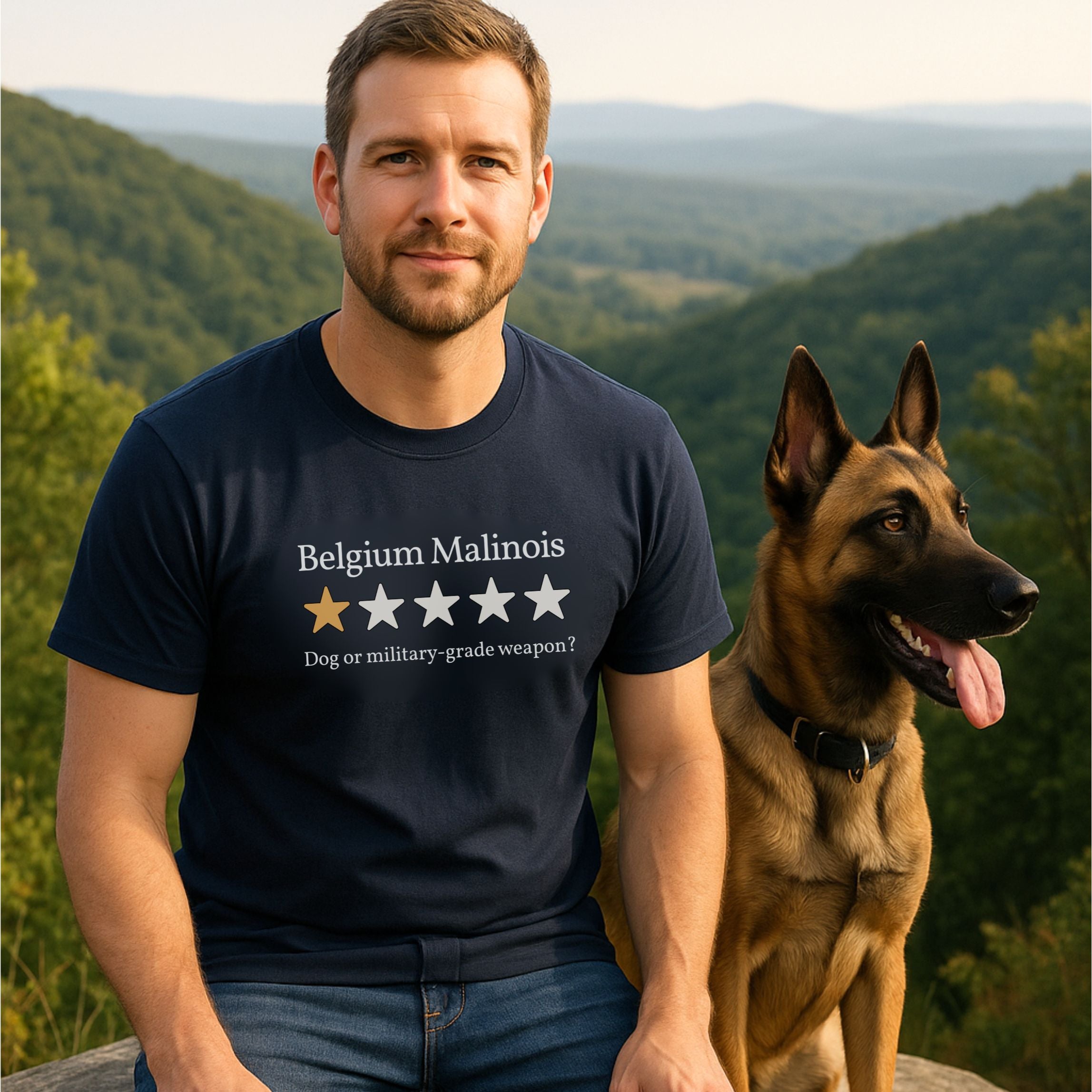 Belgium Malinois One Star Review T-Shirt