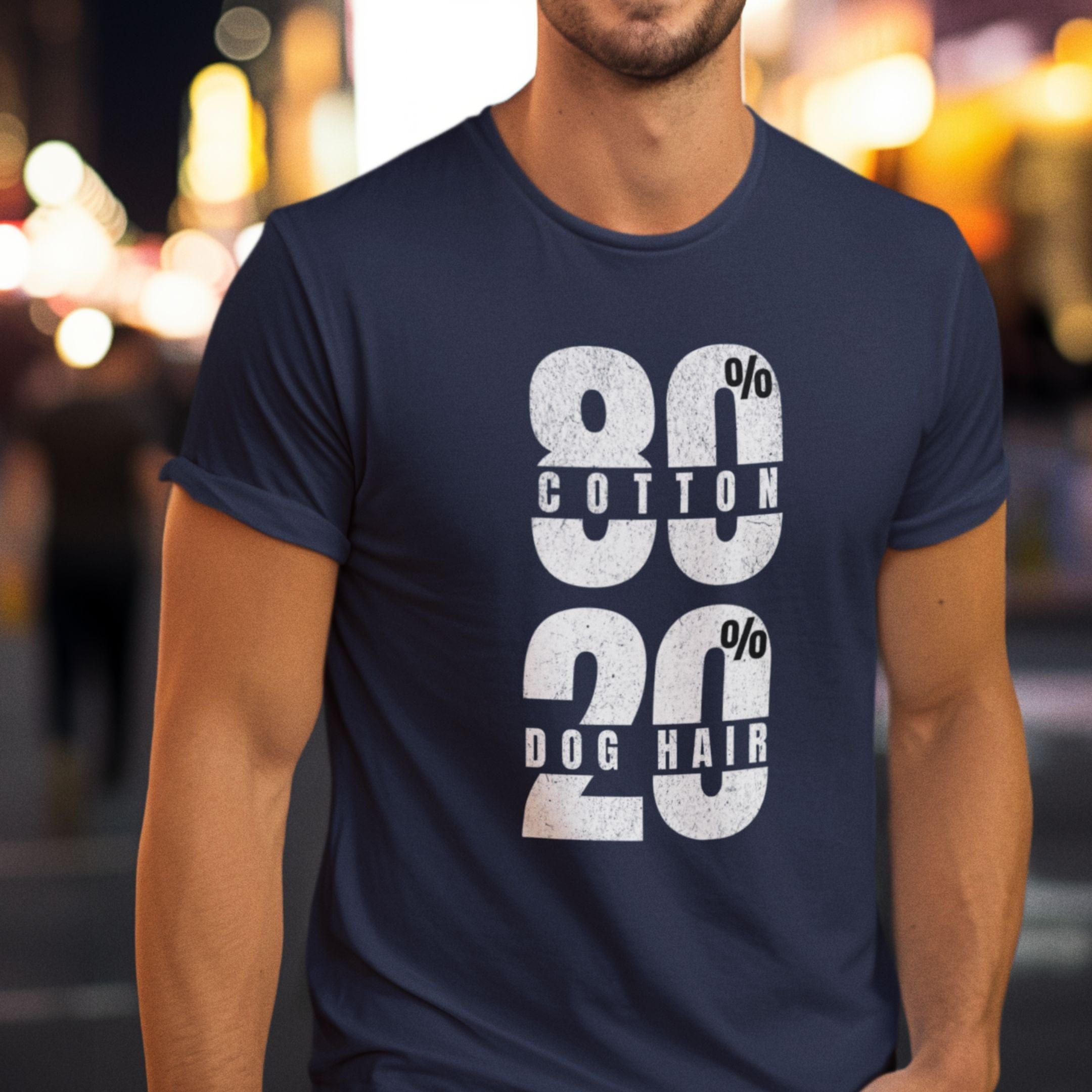 T-Shirt 80 Cotton 20 Dog Hair - Premium Unisex T-Shirt ReallyintoDogs