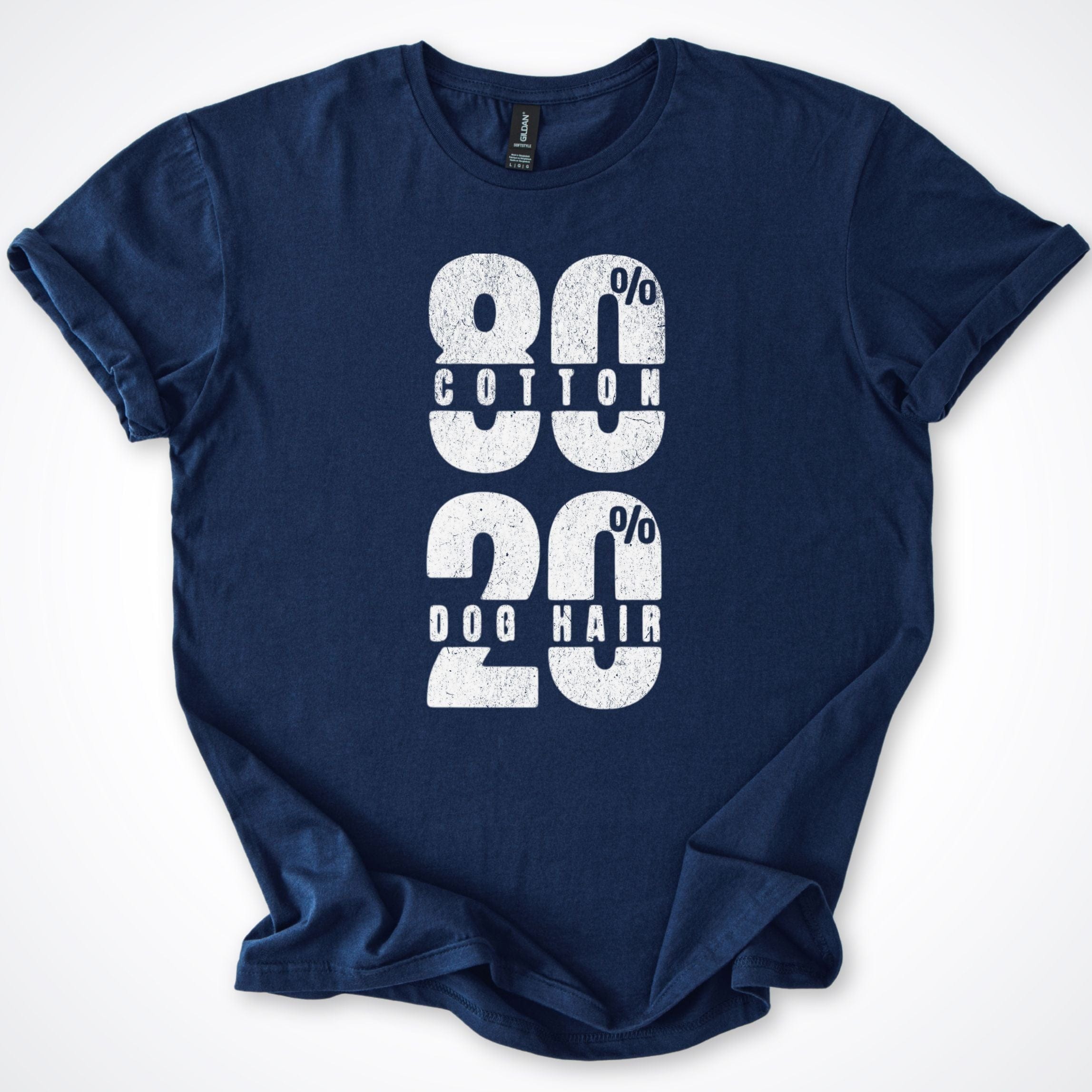 T-Shirt Navy / S 80% Cotton 20% Dog Hair T-Shirt ReallyintoDogs